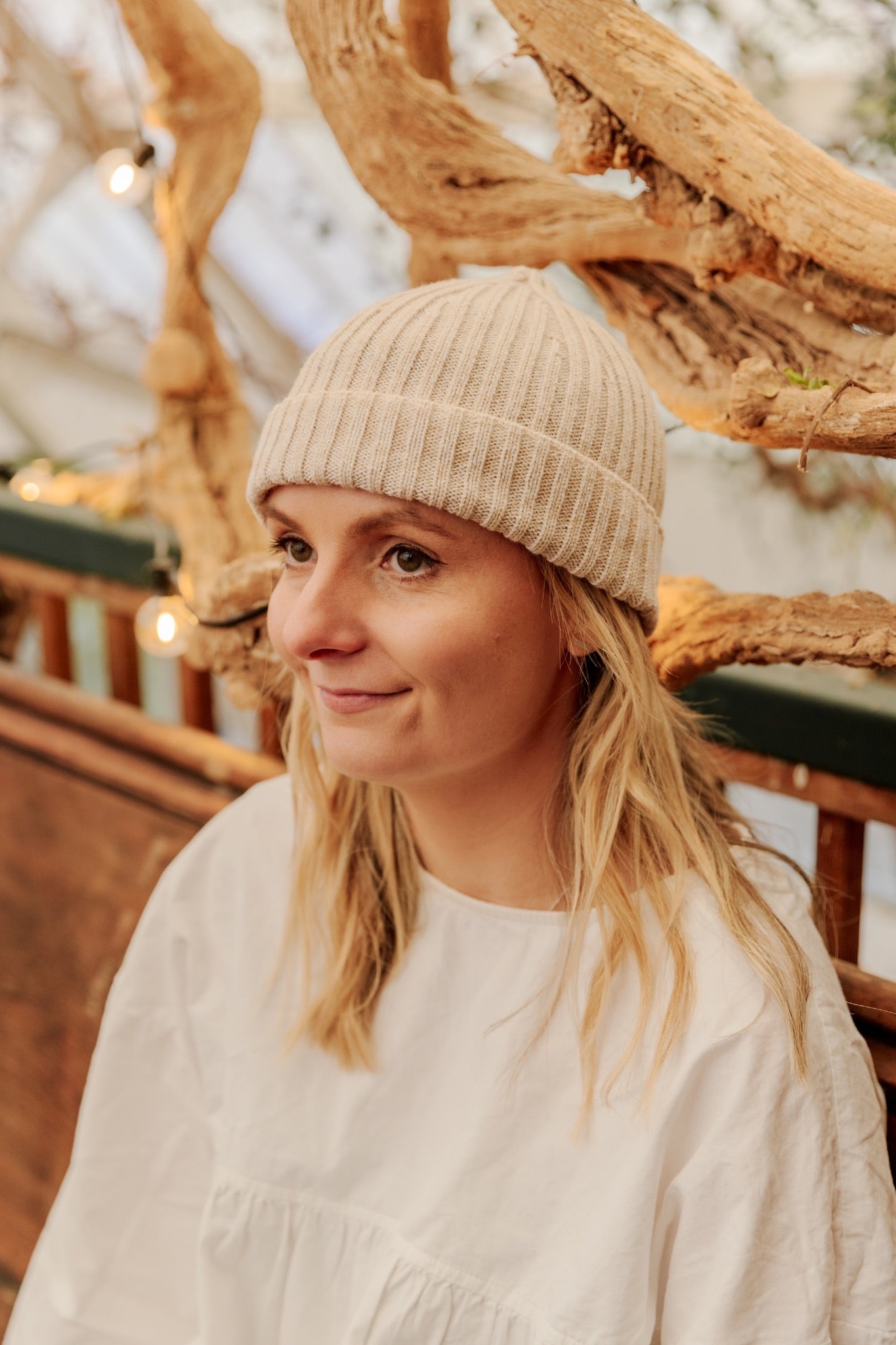 Fisherman Beanie in Sand The Mull and Iona Shop