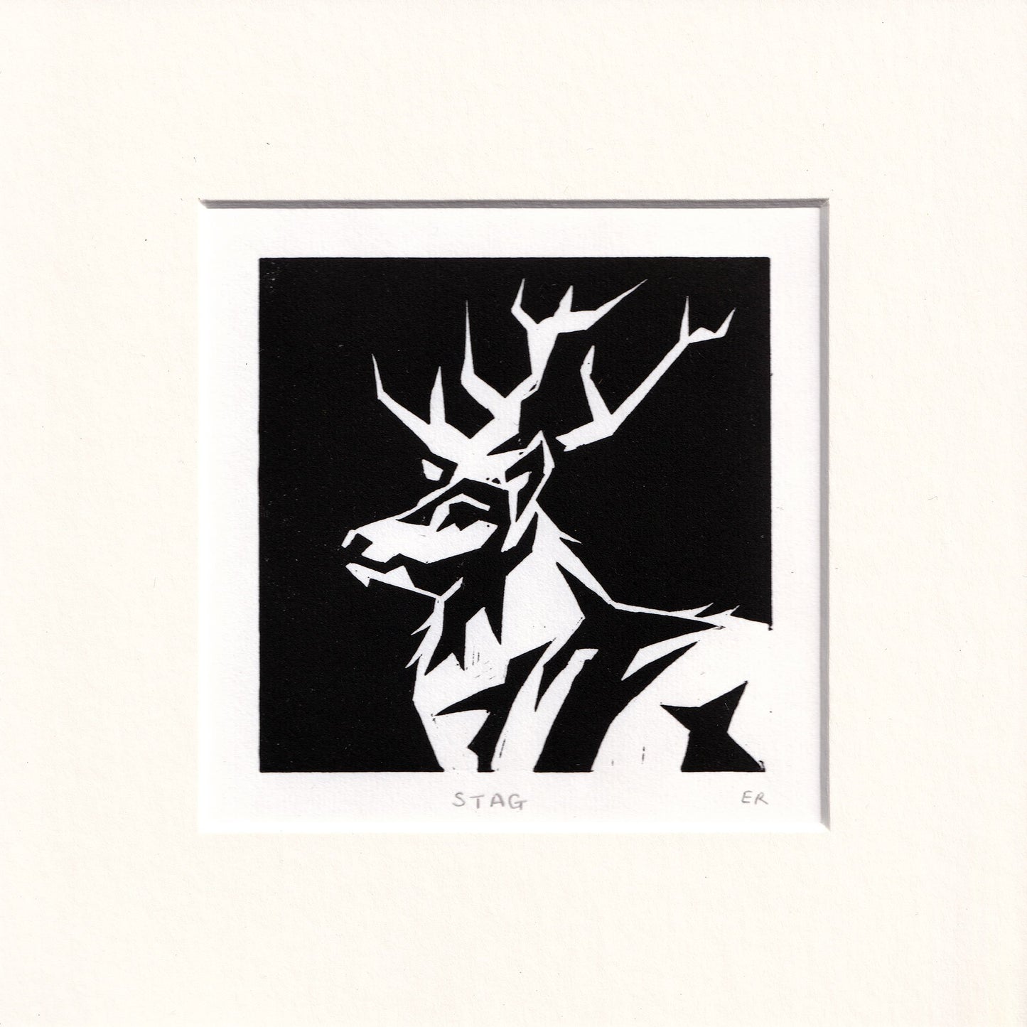 Stag Original Linocut - 1