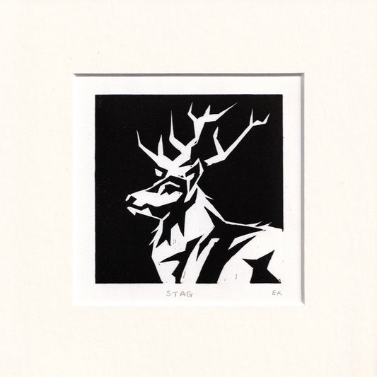 Stag Original Linocut - 1