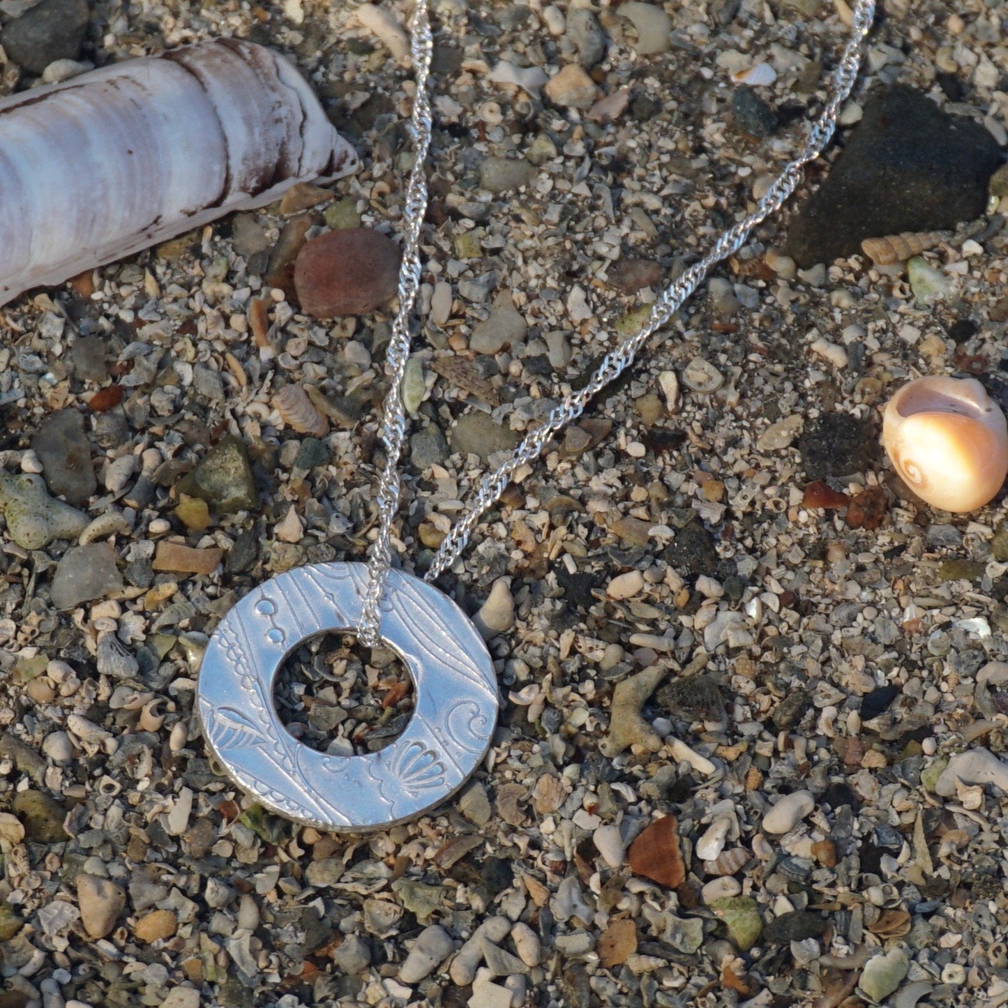 Memories of the Beach Turquoise Two Sided Pendant