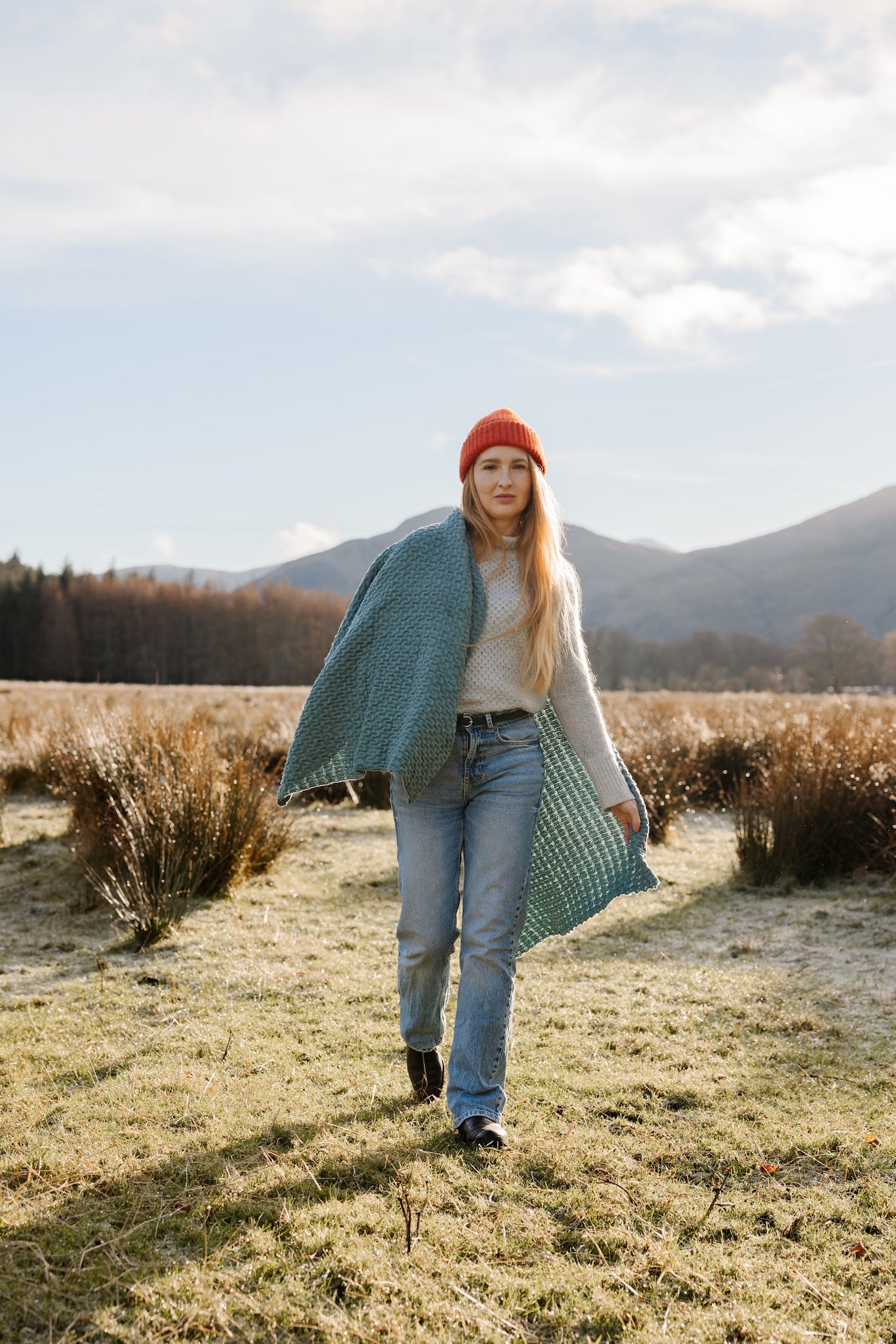 Feàrna Shawl Sea Green