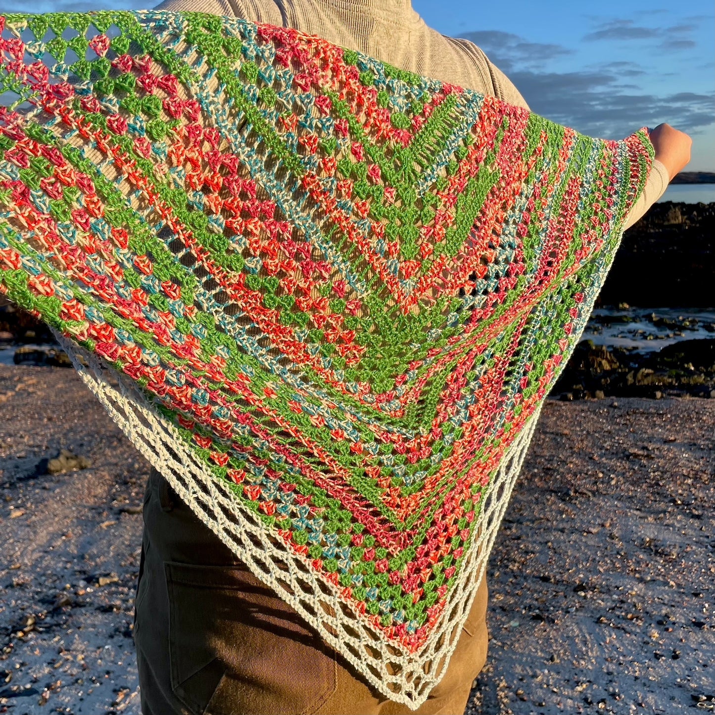 Fairy Lights Crochet Shawl or Scarf