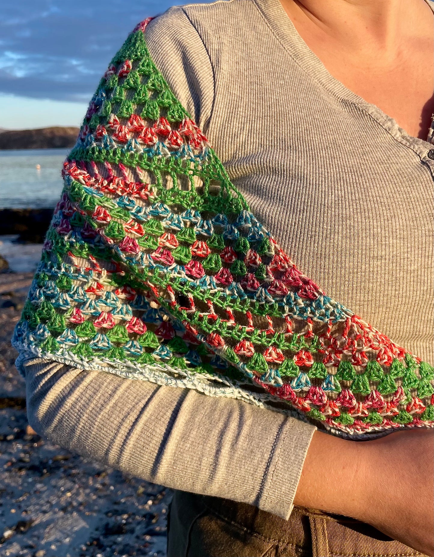 Fairy Lights Crochet Shawl or Scarf