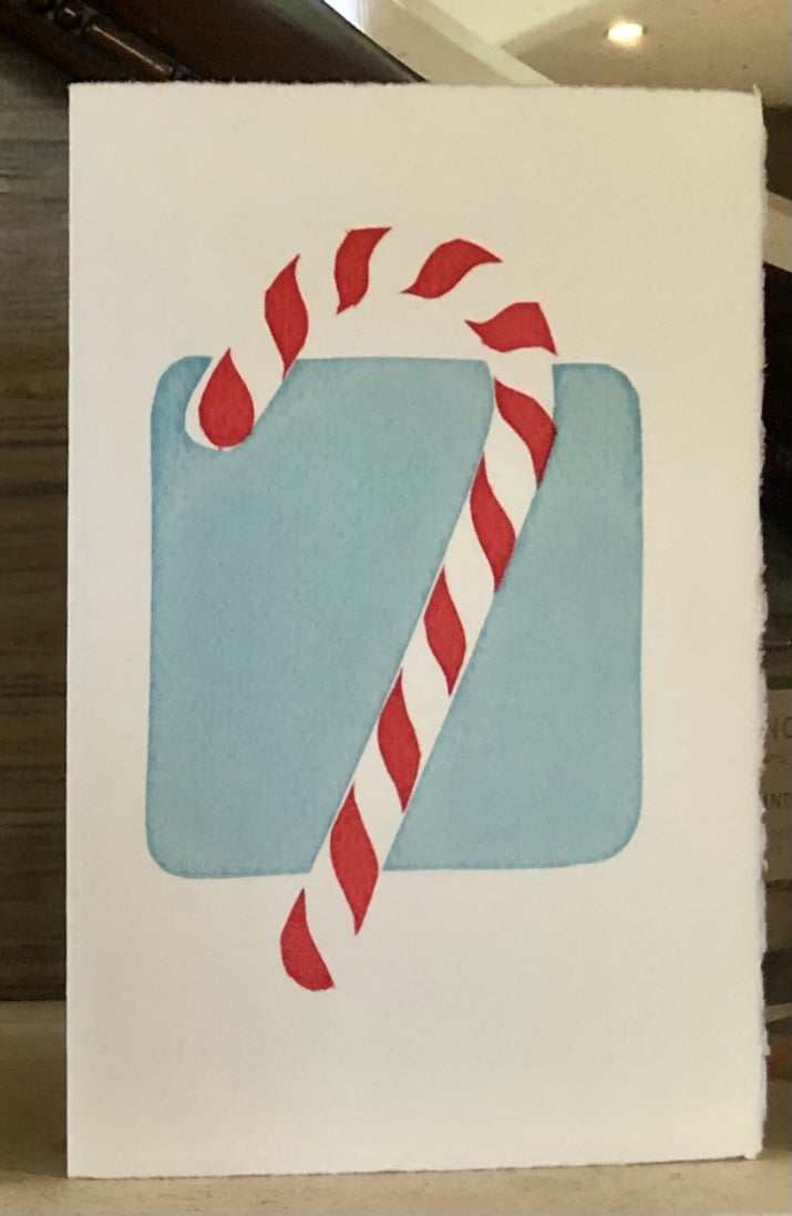 Candy Cane Christmas Card