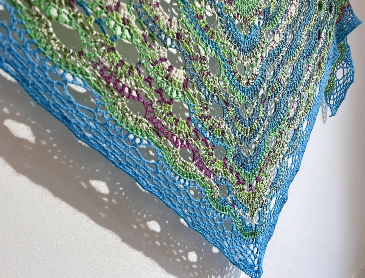 White Strand Crochet Shawl or Scarf (Small)