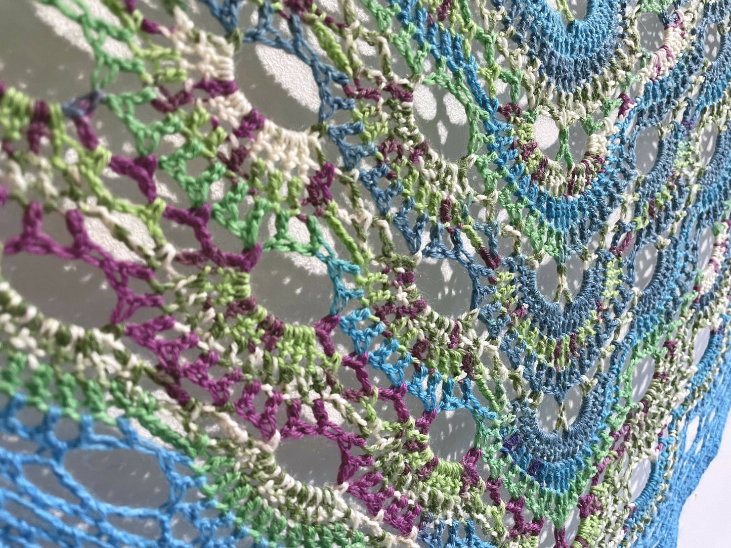 White Strand Crochet Shawl or Scarf (Small)