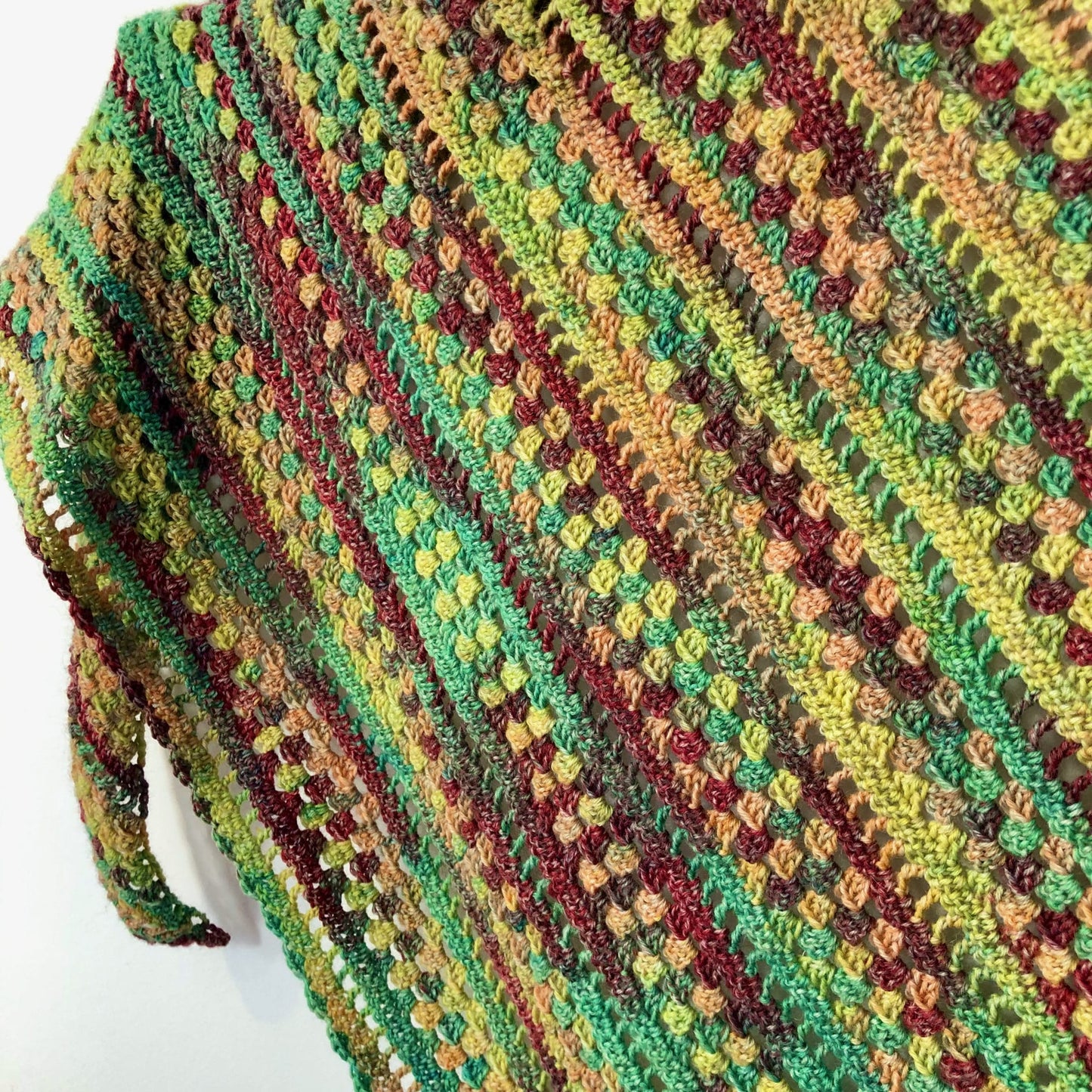 Autumn Leaves Crochet Shawl or Scarf (Large)