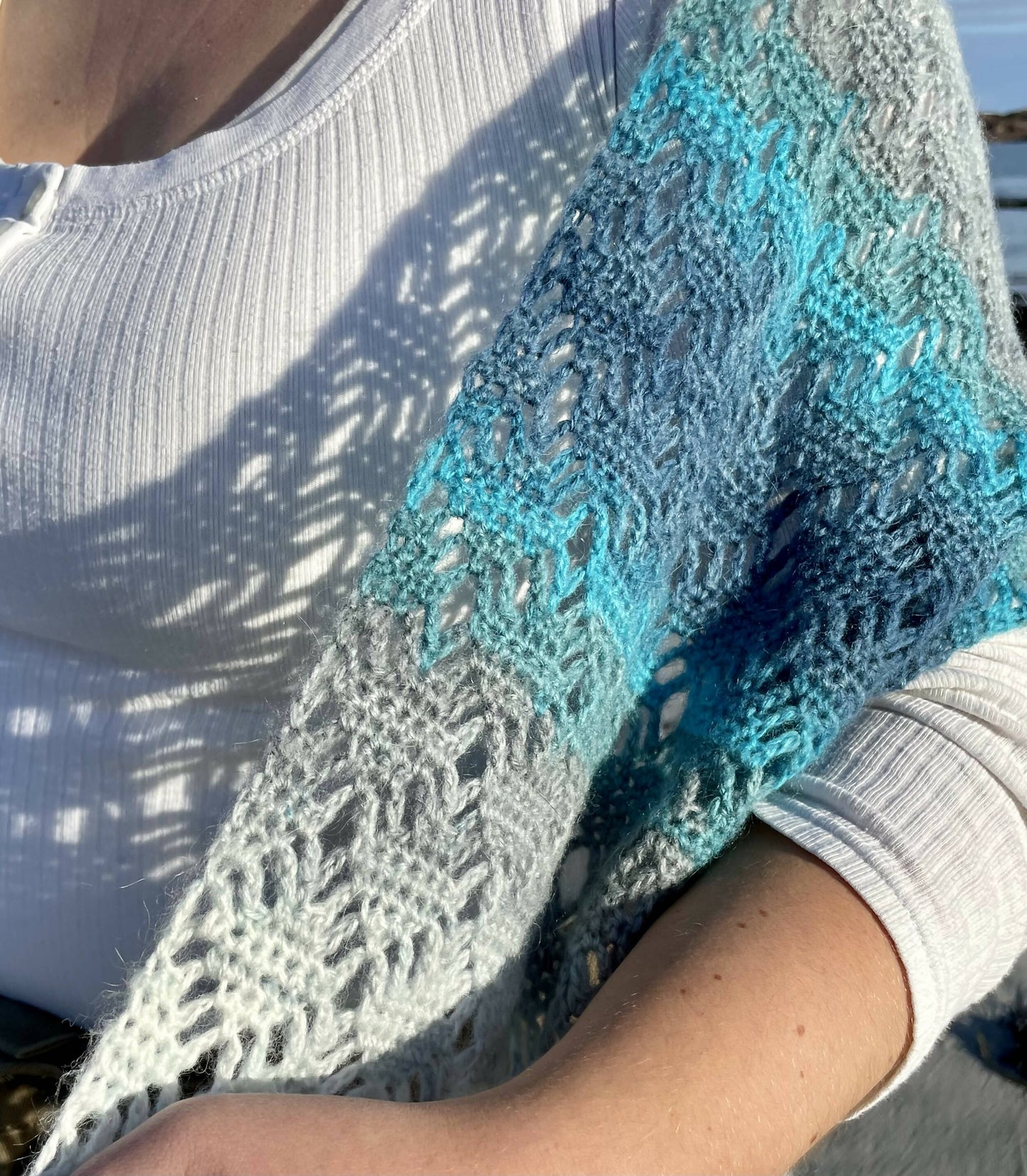 Ice Water Crochet Scarf or Shawl
