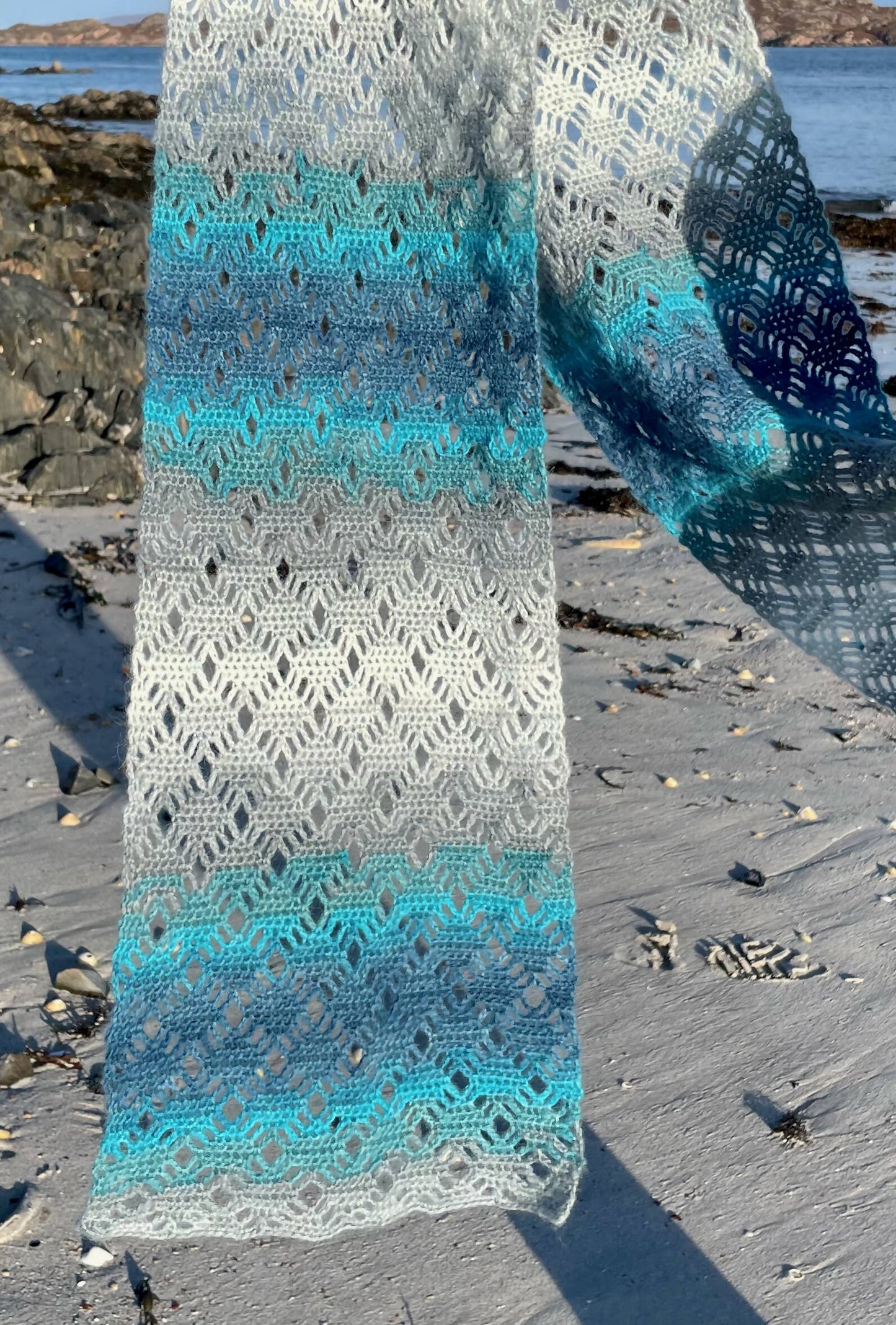 Ice Water Crochet Scarf or Shawl