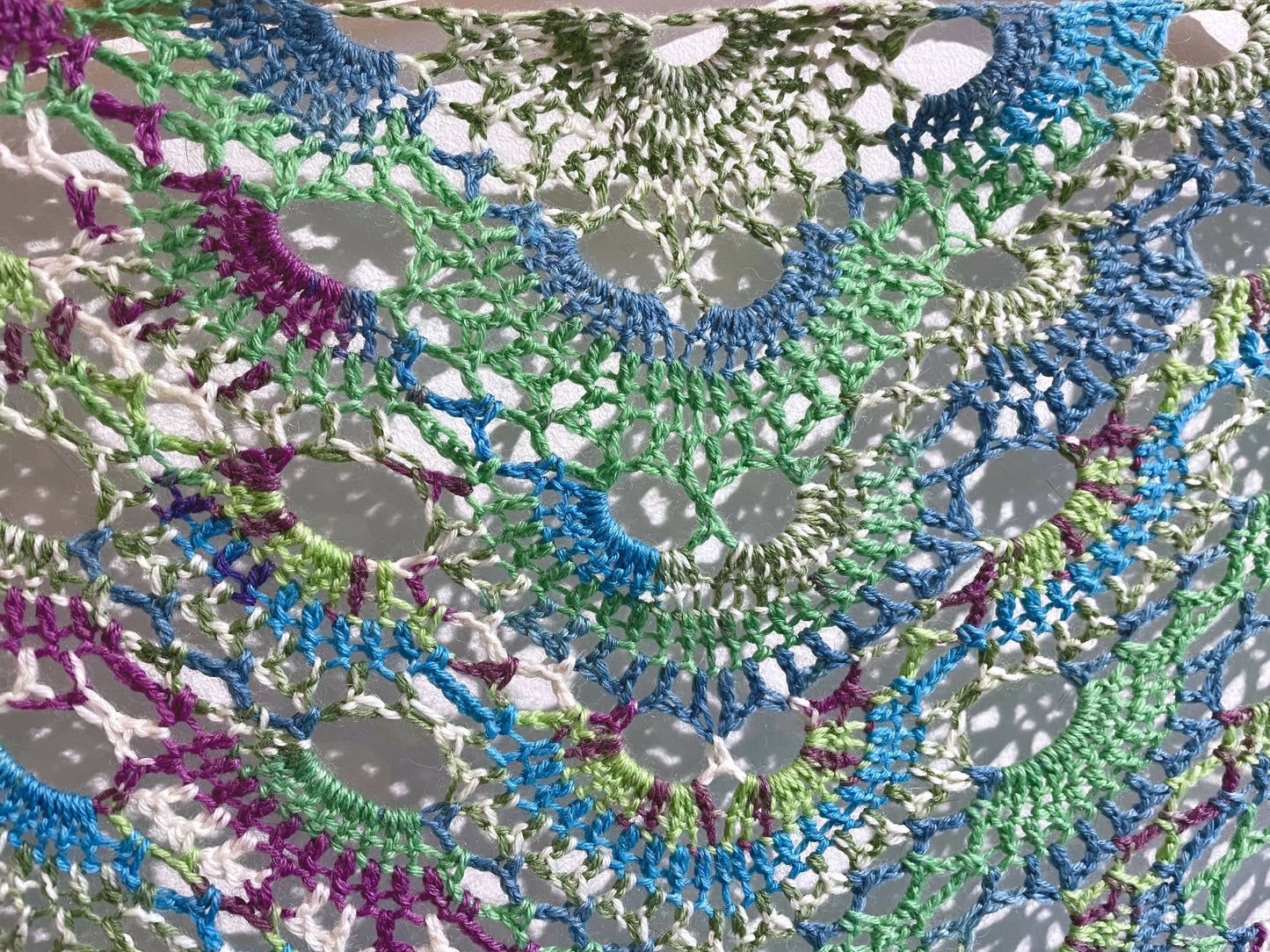 White Strand Crochet Shawl or Scarf (Small)