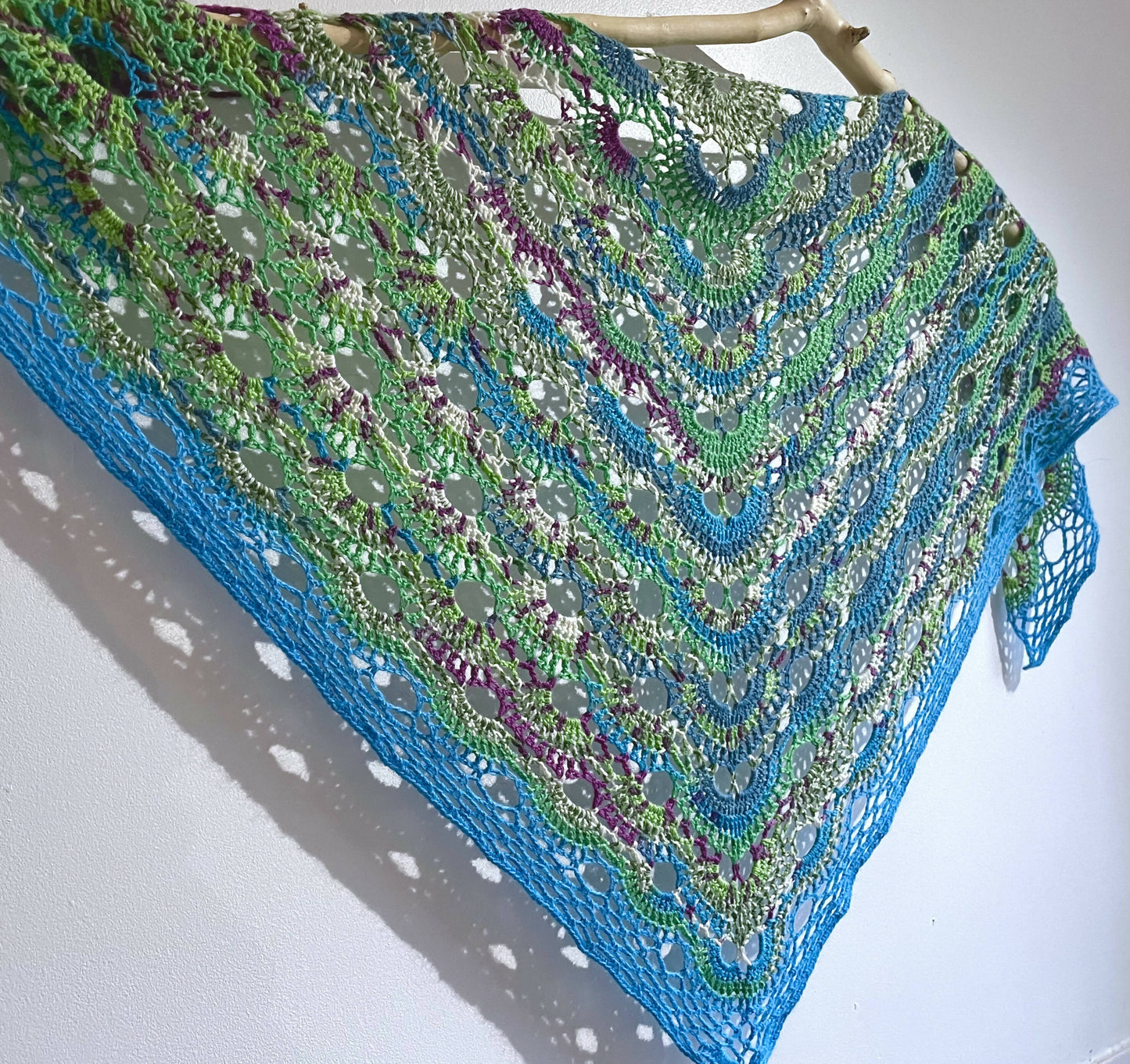 White Strand Crochet Shawl or Scarf (Small)