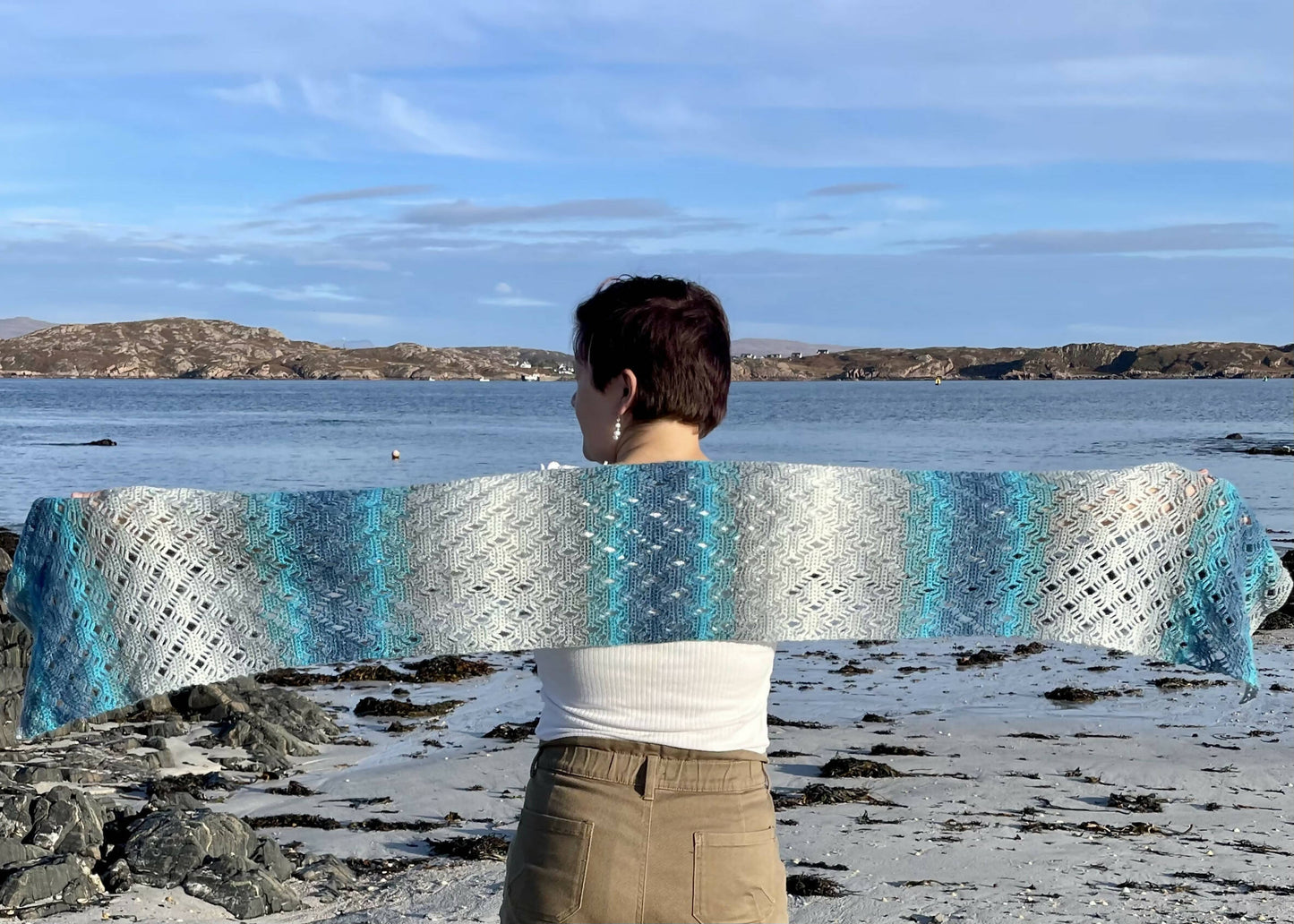 Ice Water Crochet Scarf or Shawl