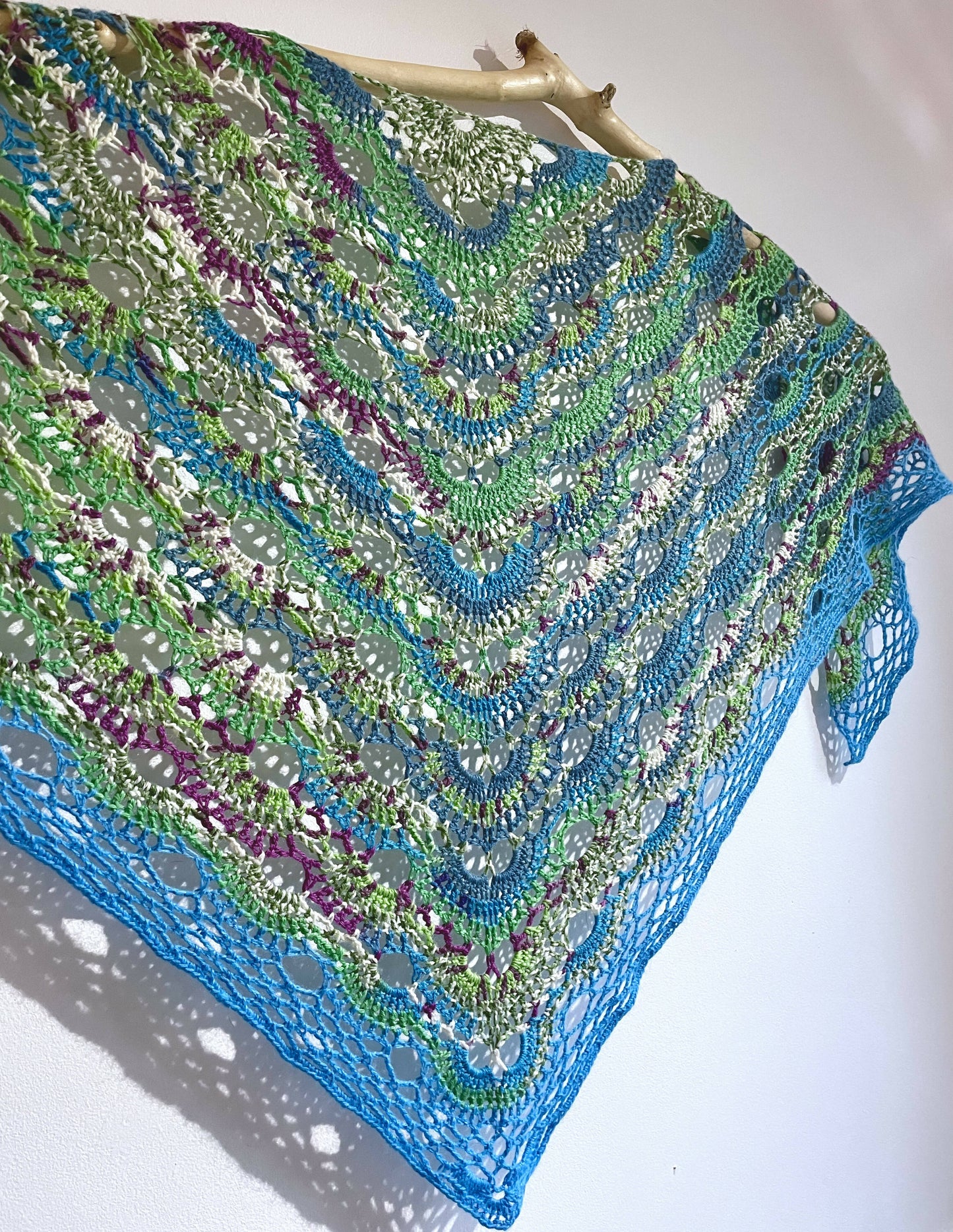 White Strand Crochet Shawl or Scarf (Small)