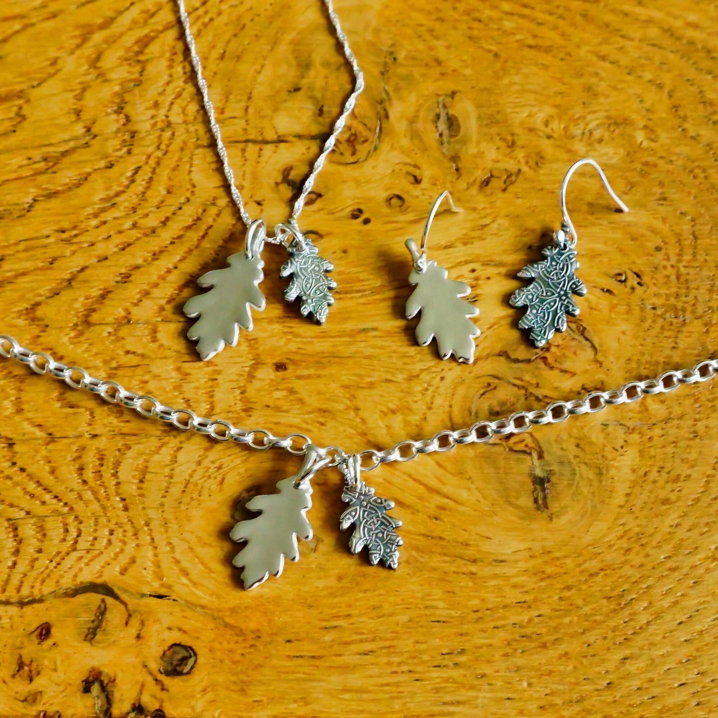 Oak Leaves Earrings - 3