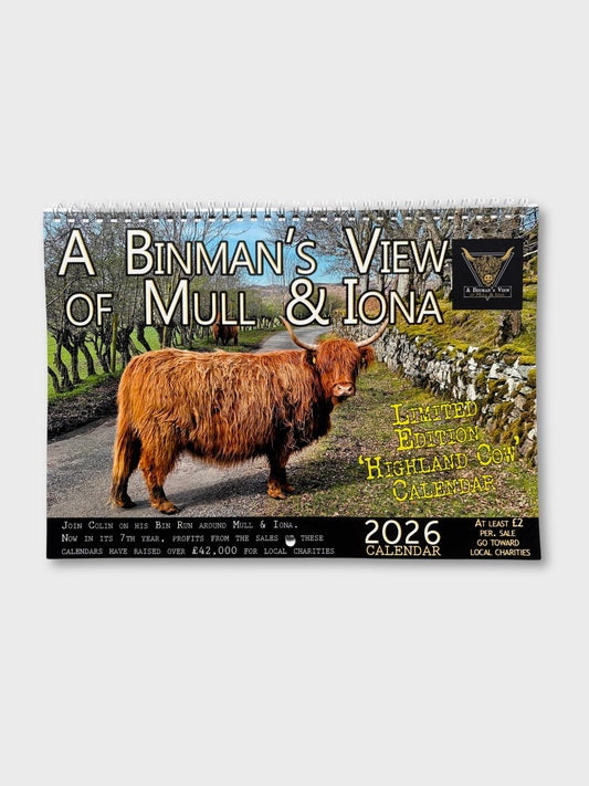 A Binman's View of Mull and Iona - 2026 Highland Cow Calendar