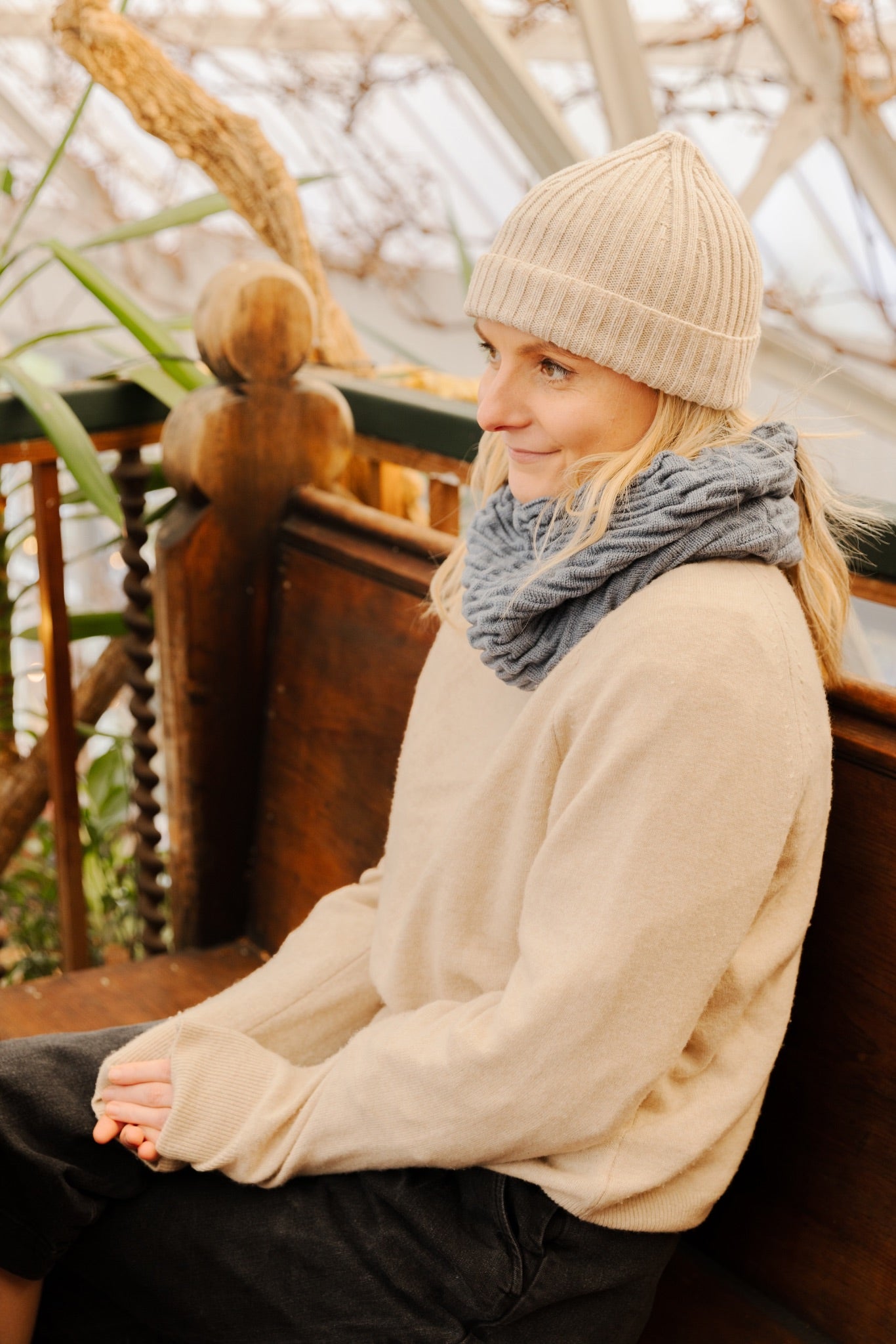 Fisherman Beanie in Sand The Mull and Iona Shop