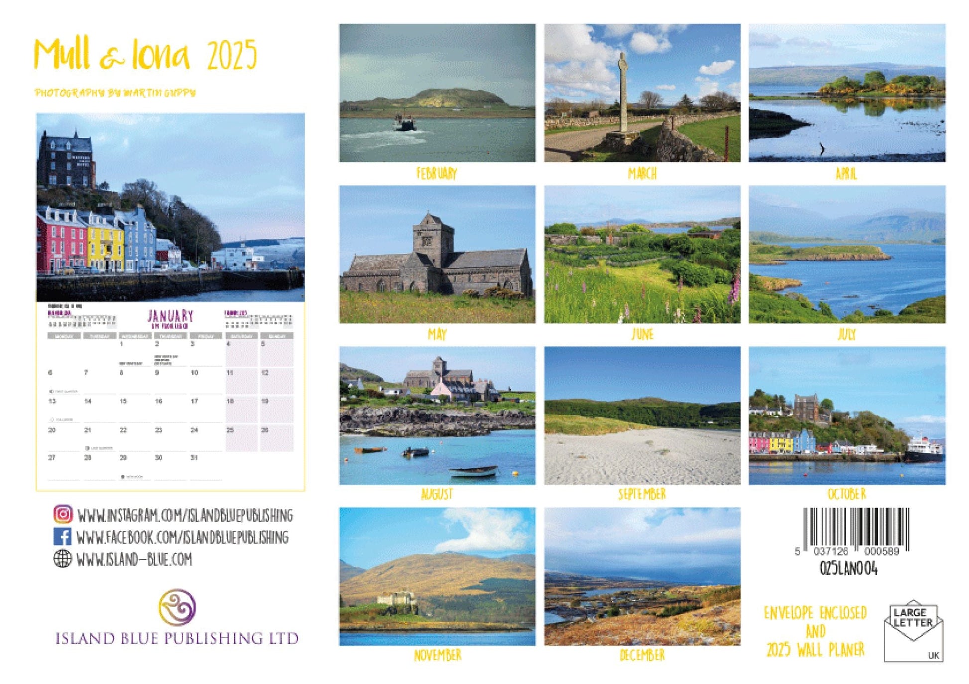 2025 Isle of Mull and Iona Landscape Calendar and Wall Planner - 2