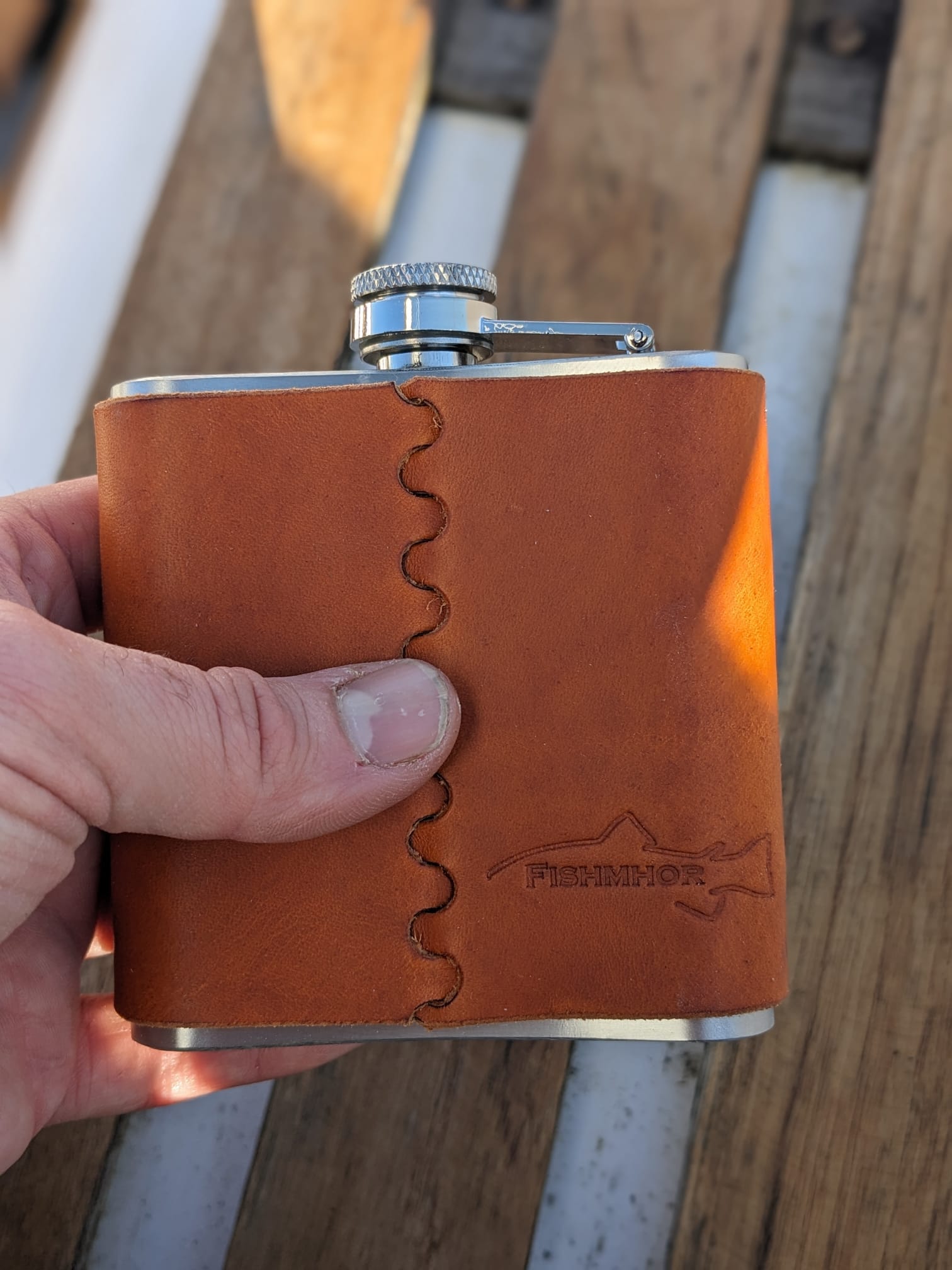 Handmade fish hipflask - 6