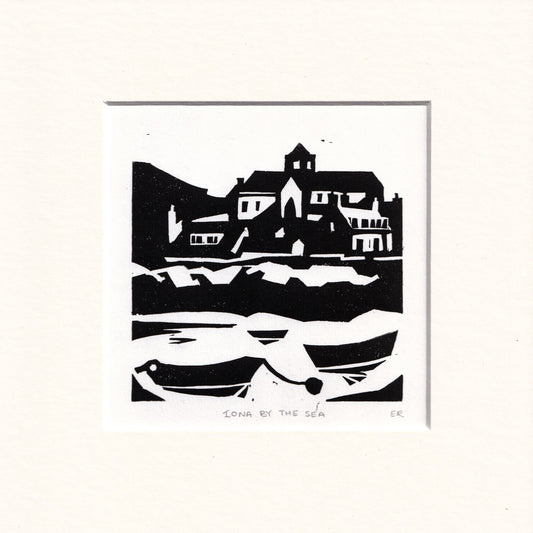 Iona by the Sea Original Linocut - 1