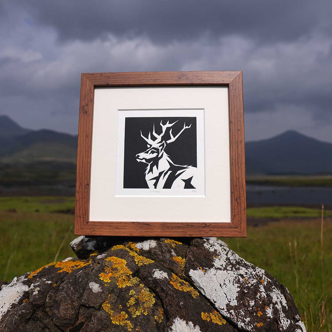 Stag Original Linocut - 3