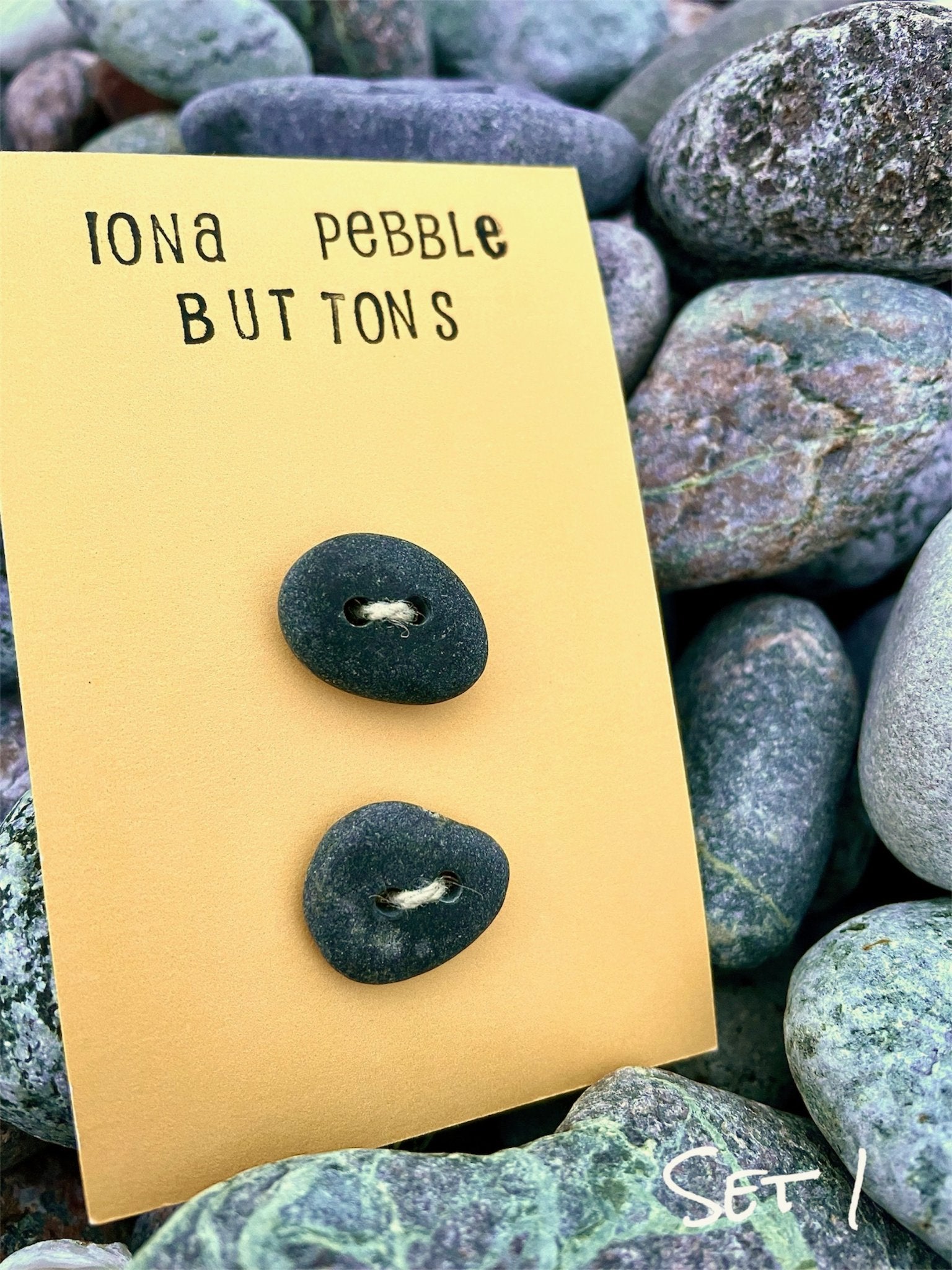 Iona Beach Pebble Buttons - 2