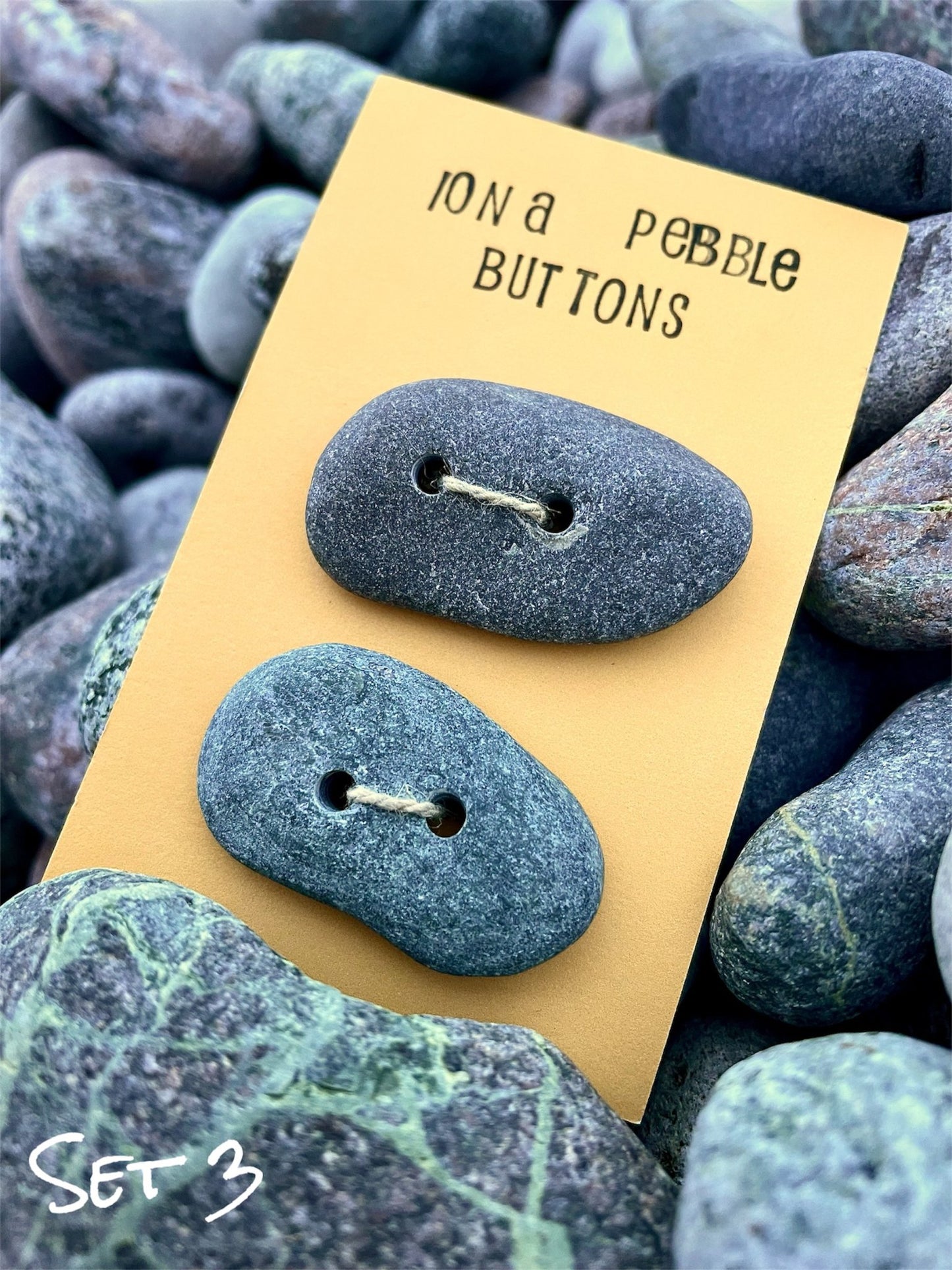 Iona Beach Pebble Buttons - 4