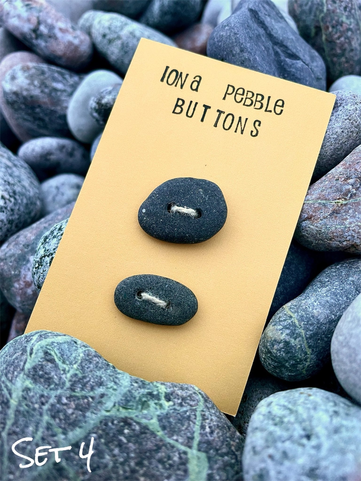 Iona Beach Pebble Buttons - 5