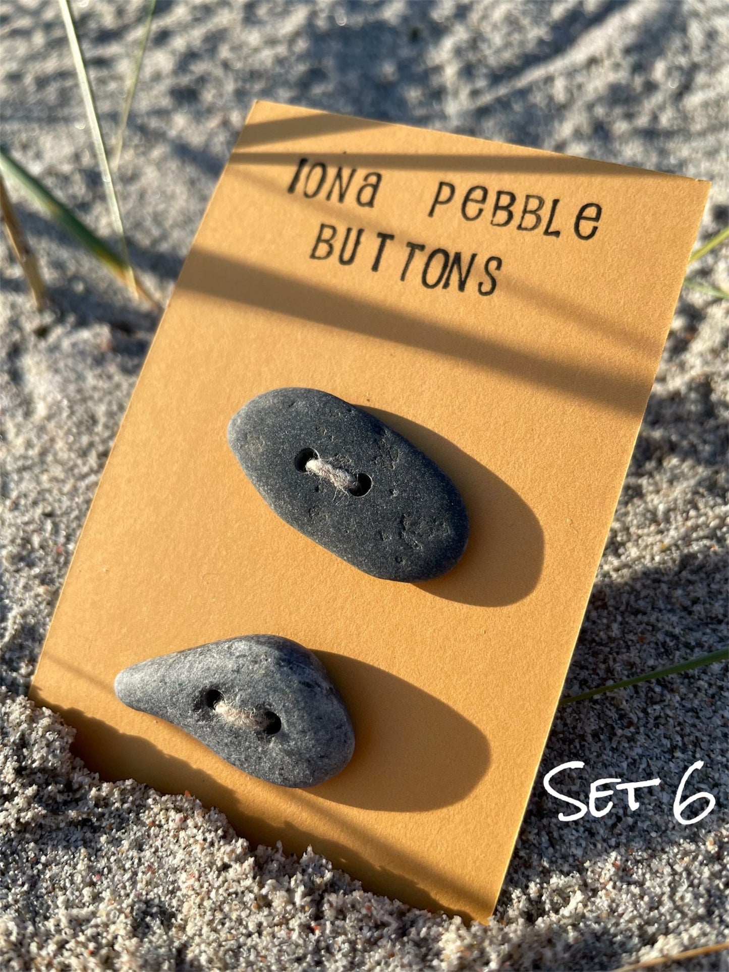 Iona Beach Pebble Buttons - 7