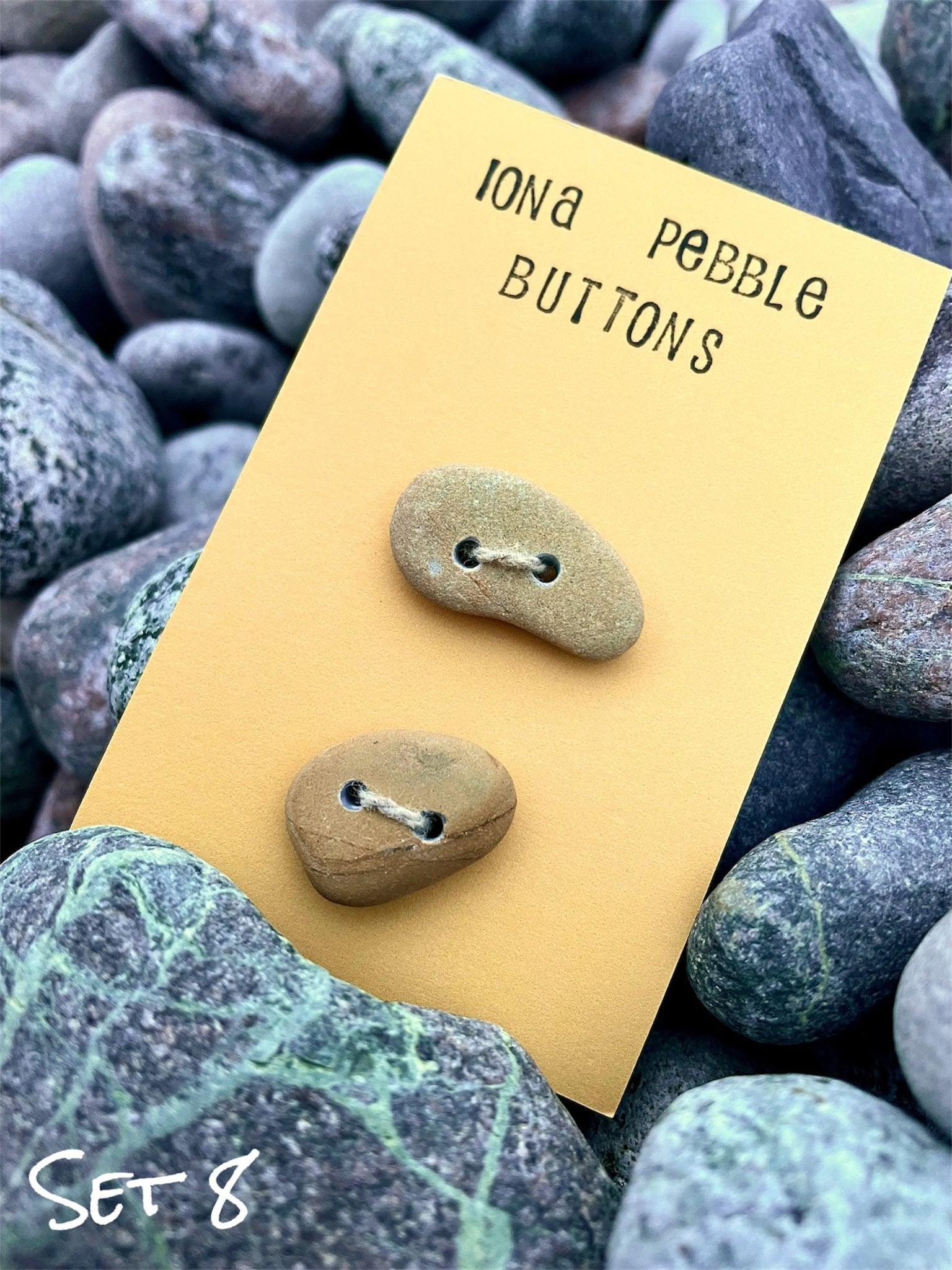 Iona Beach Pebble Buttons - 9