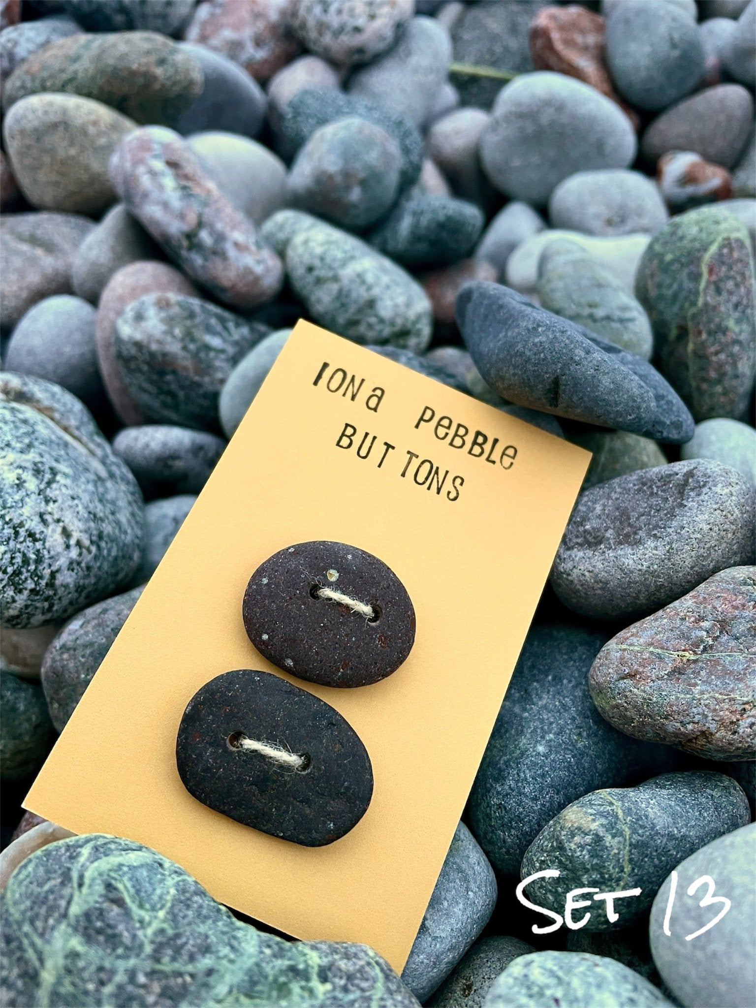 Iona Beach Pebble Buttons - 14