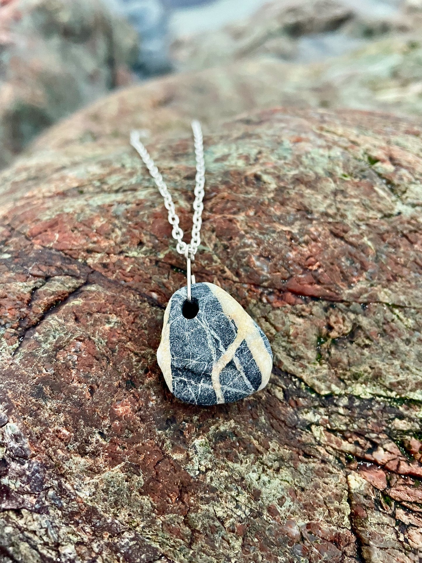 Iona Beach Pebble Pendant - 1