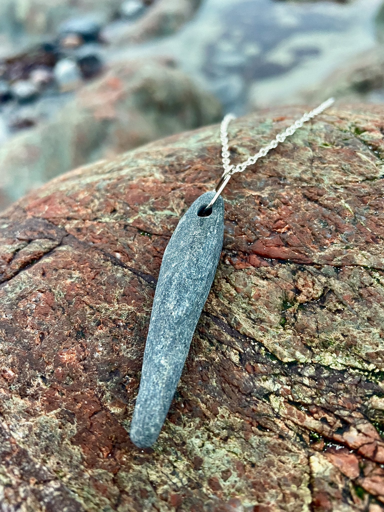 Iona Beach Pebble Pendant - 1