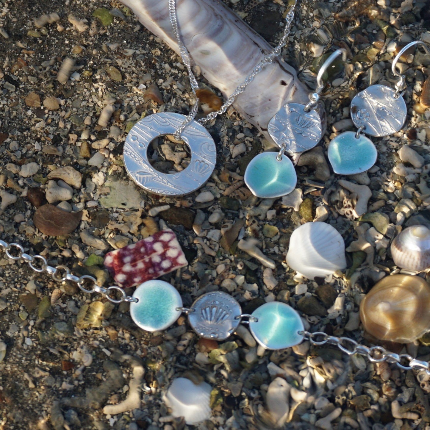 NEW! Memories of the Beach Two Sided Pendant - 6