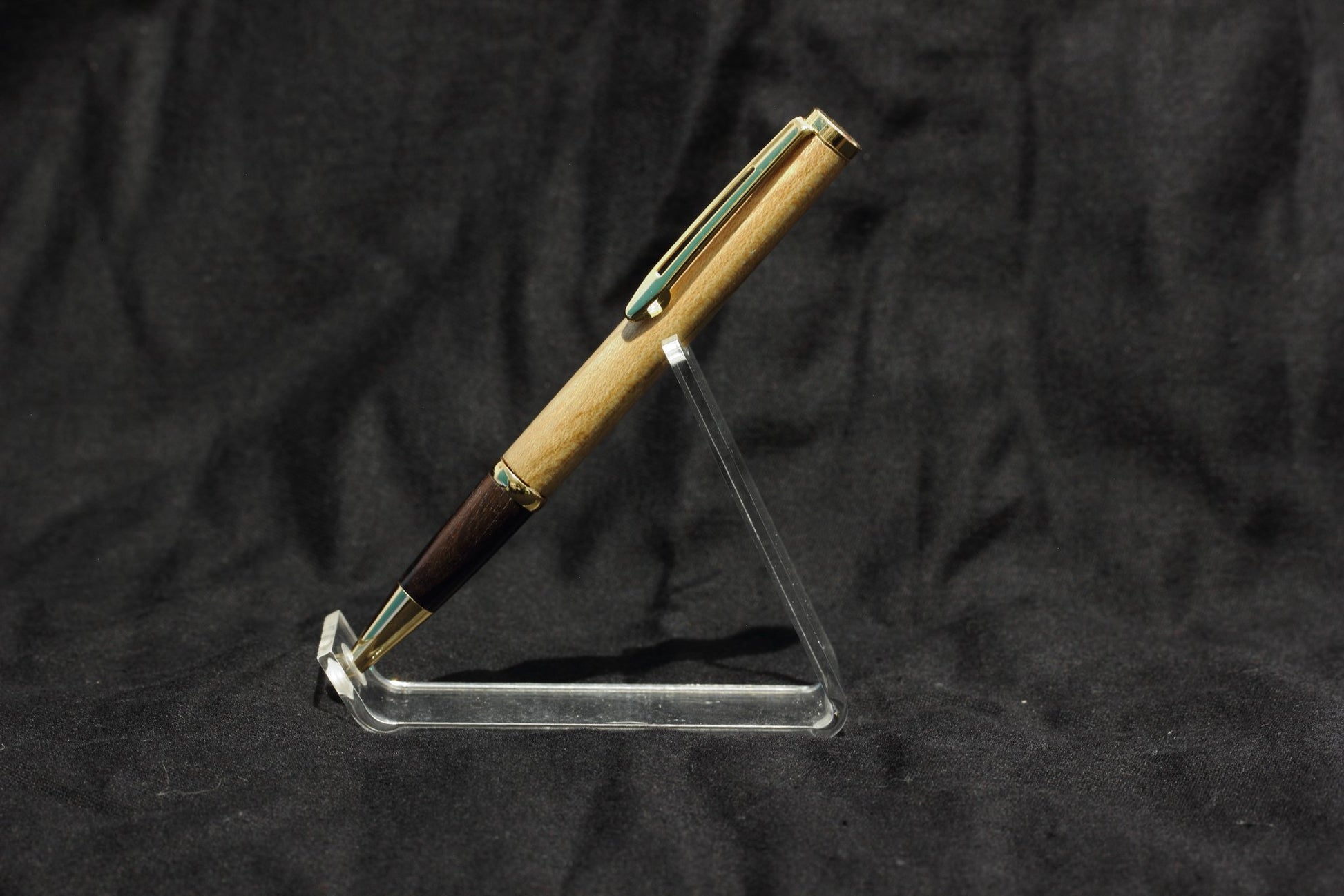 Hand Crafted Beech & African Blackwood Slimline Pen - 1