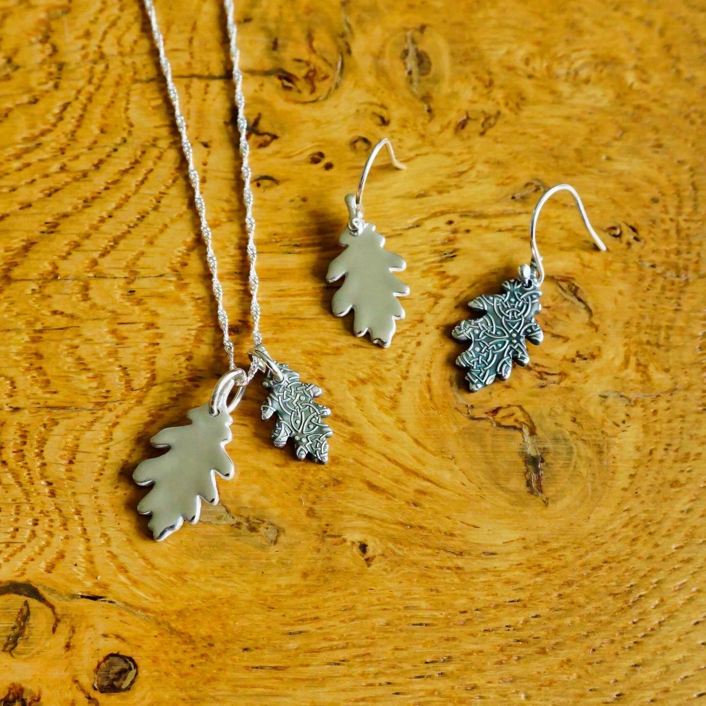 Oak Leaves Earrings - 2