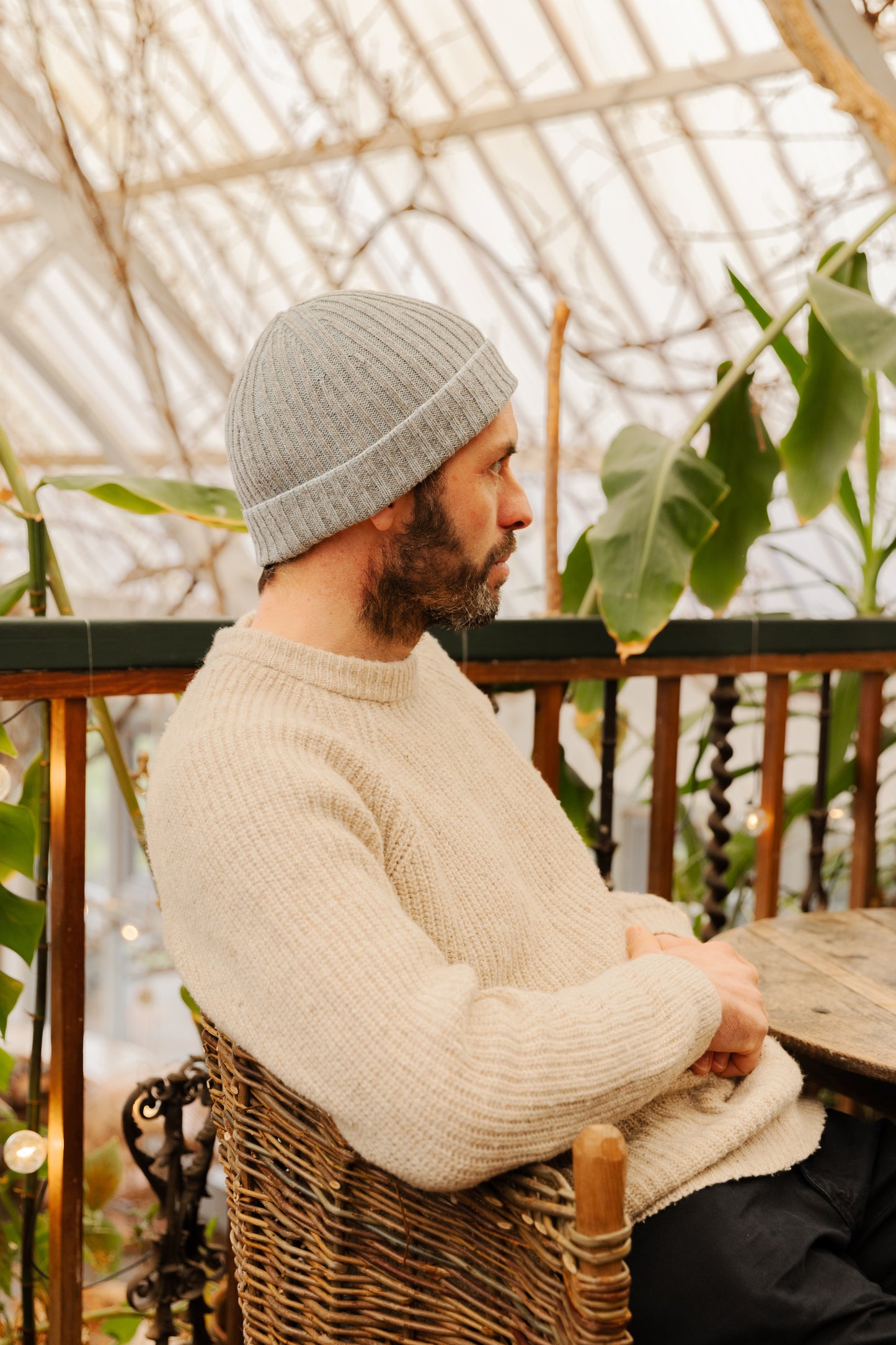 Fisherman Beanie in Grey