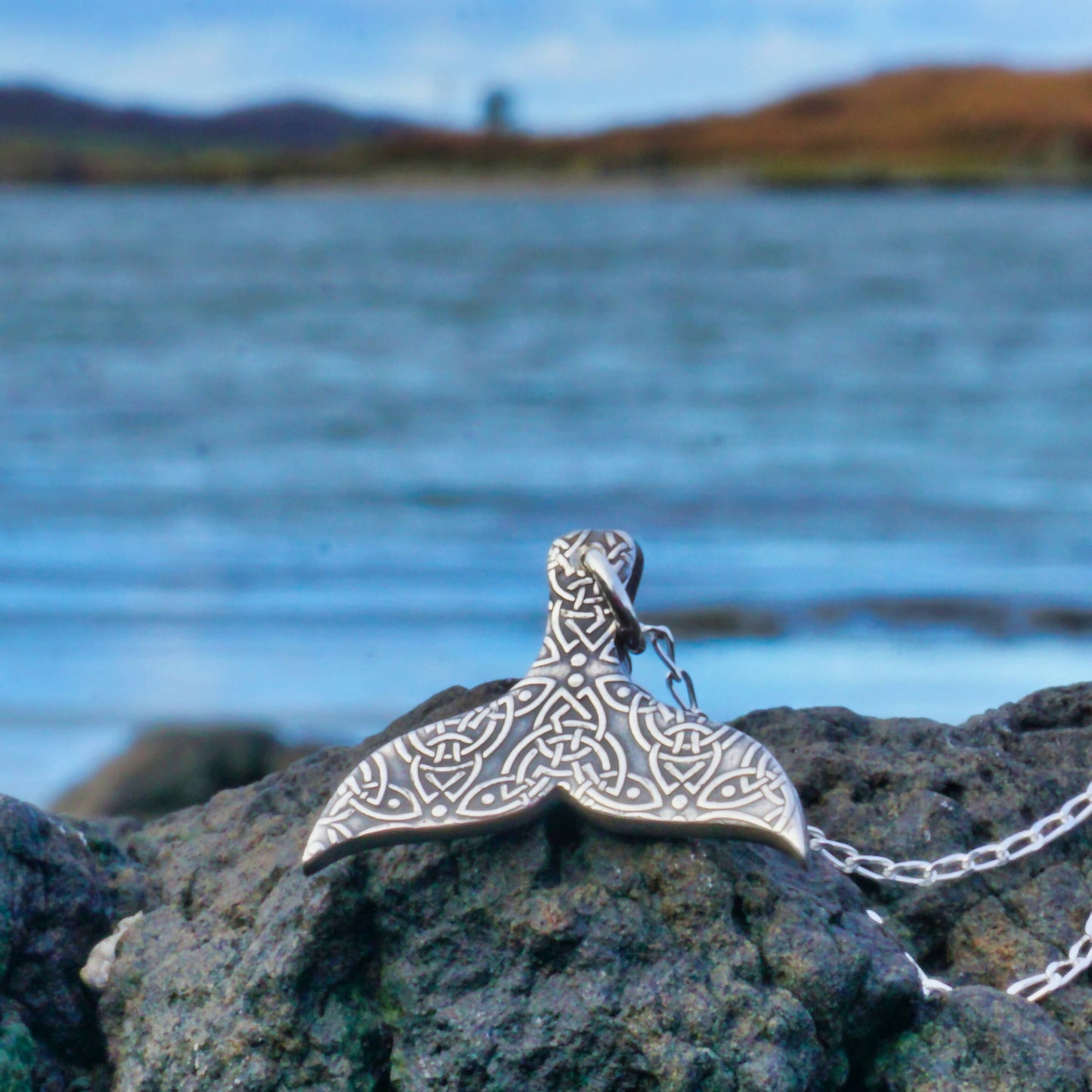 Celtic Whale Tail Pendant - 1