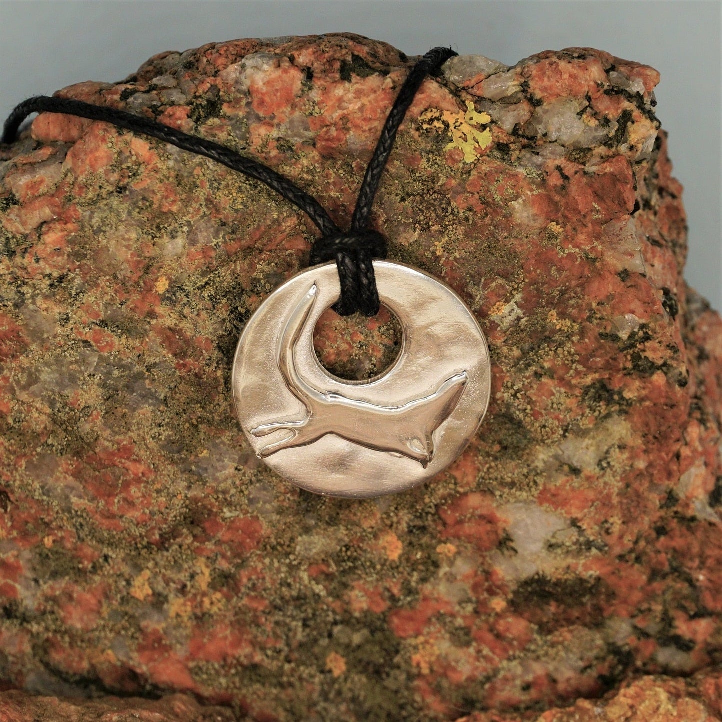 Swimming Otter Pendant on Knotted Cord - 3