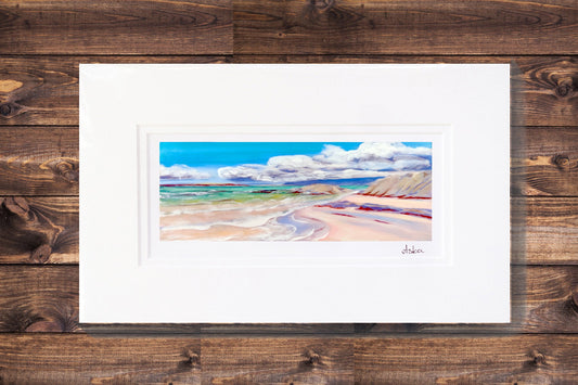 Sunny day on Iona mounted giclee print - 1