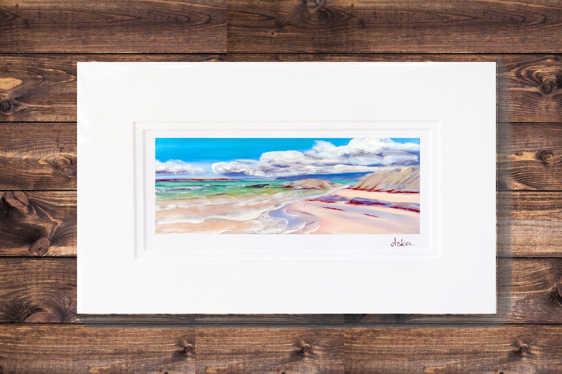 Sunny day on Iona mounted giclee print - 1