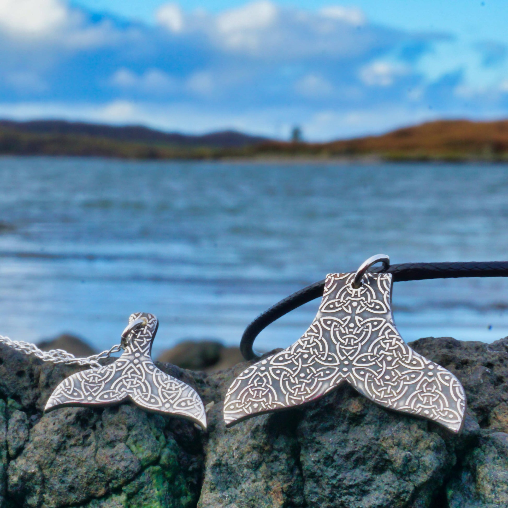 Celtic Whale Tail Pendant - 3