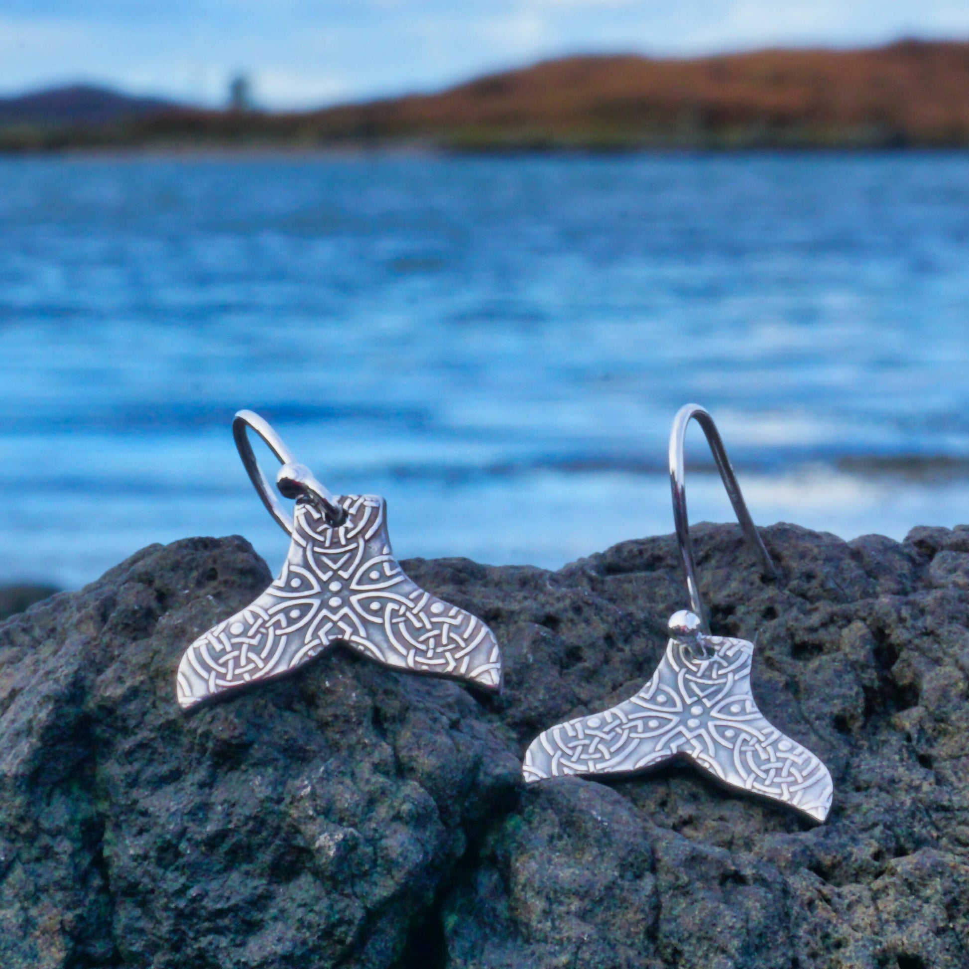 Celtic Whale Tail Earrings - 1