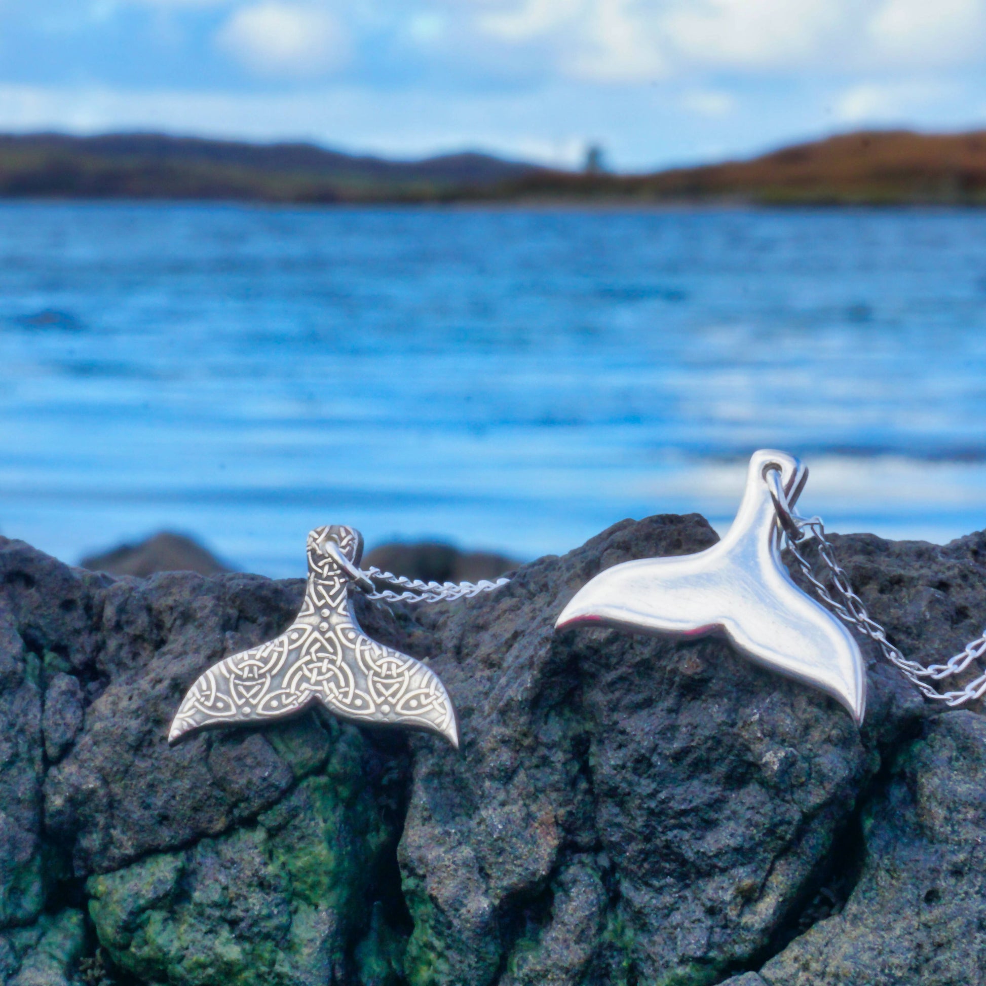 Shiny Whale Tail Pendant - 2