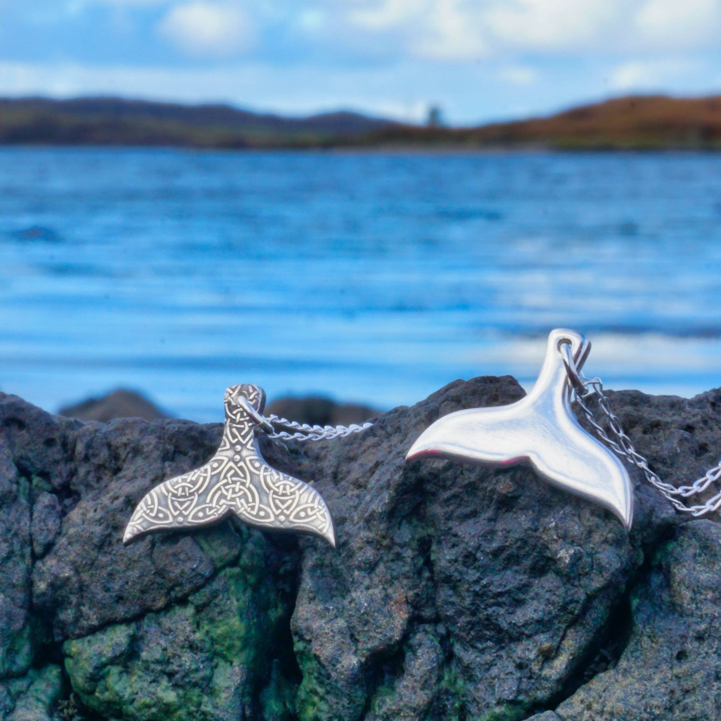 Celtic Whale Tail Pendant - 2