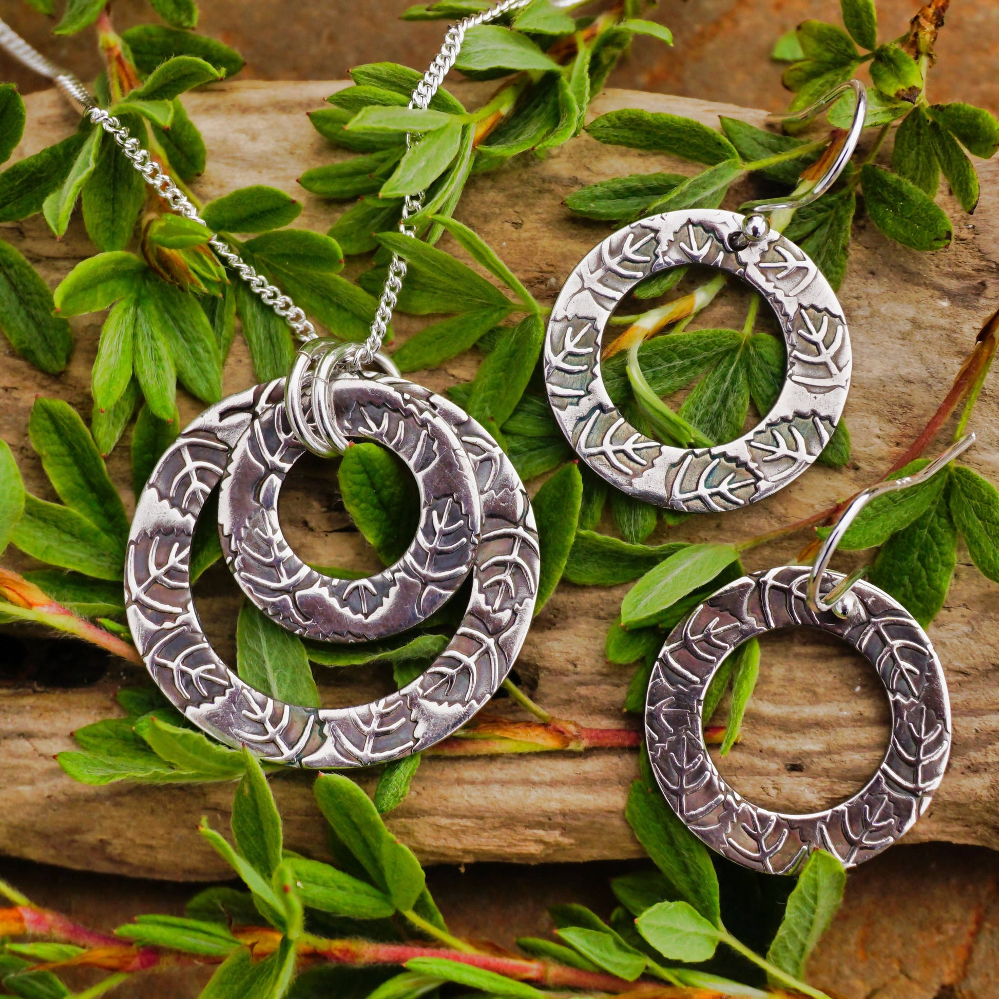 Rings of Leaves Pendant - 2