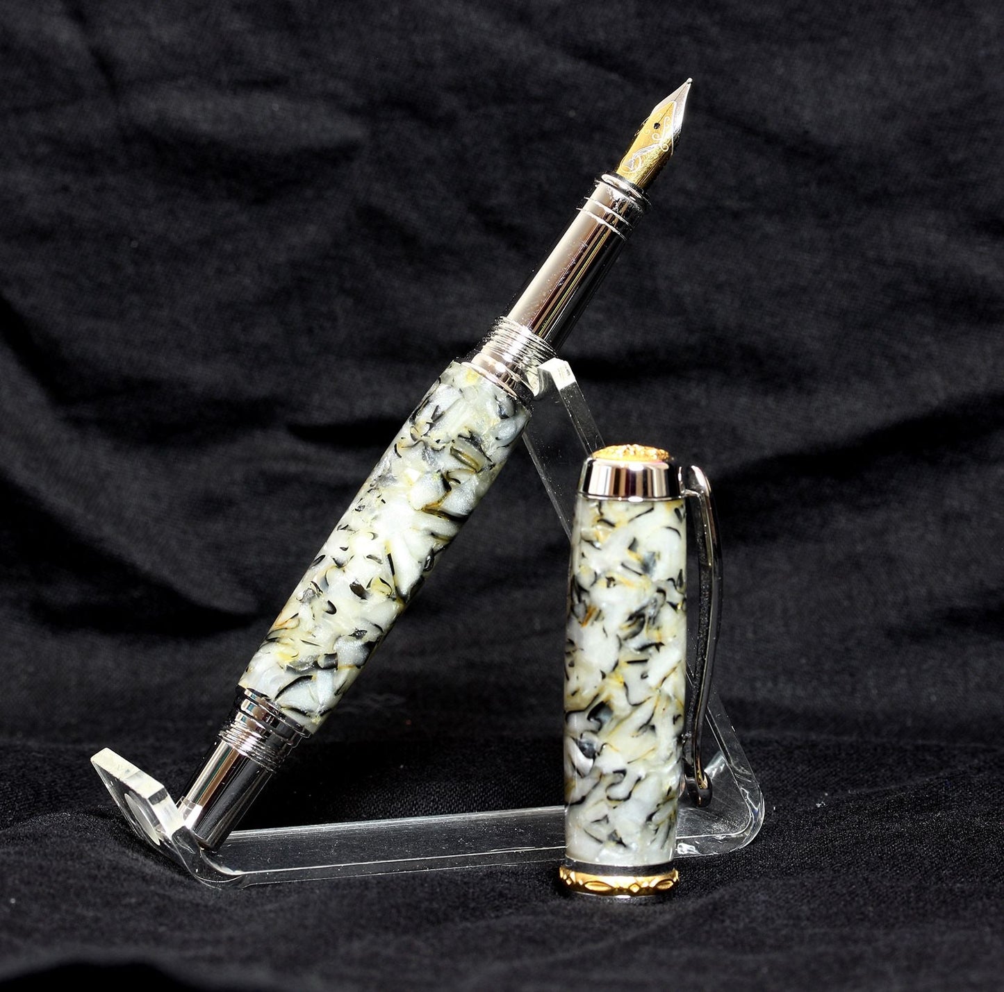 Hand Crafted Hebridean Acrylic Fountain Pen – Mull Rocks - 1