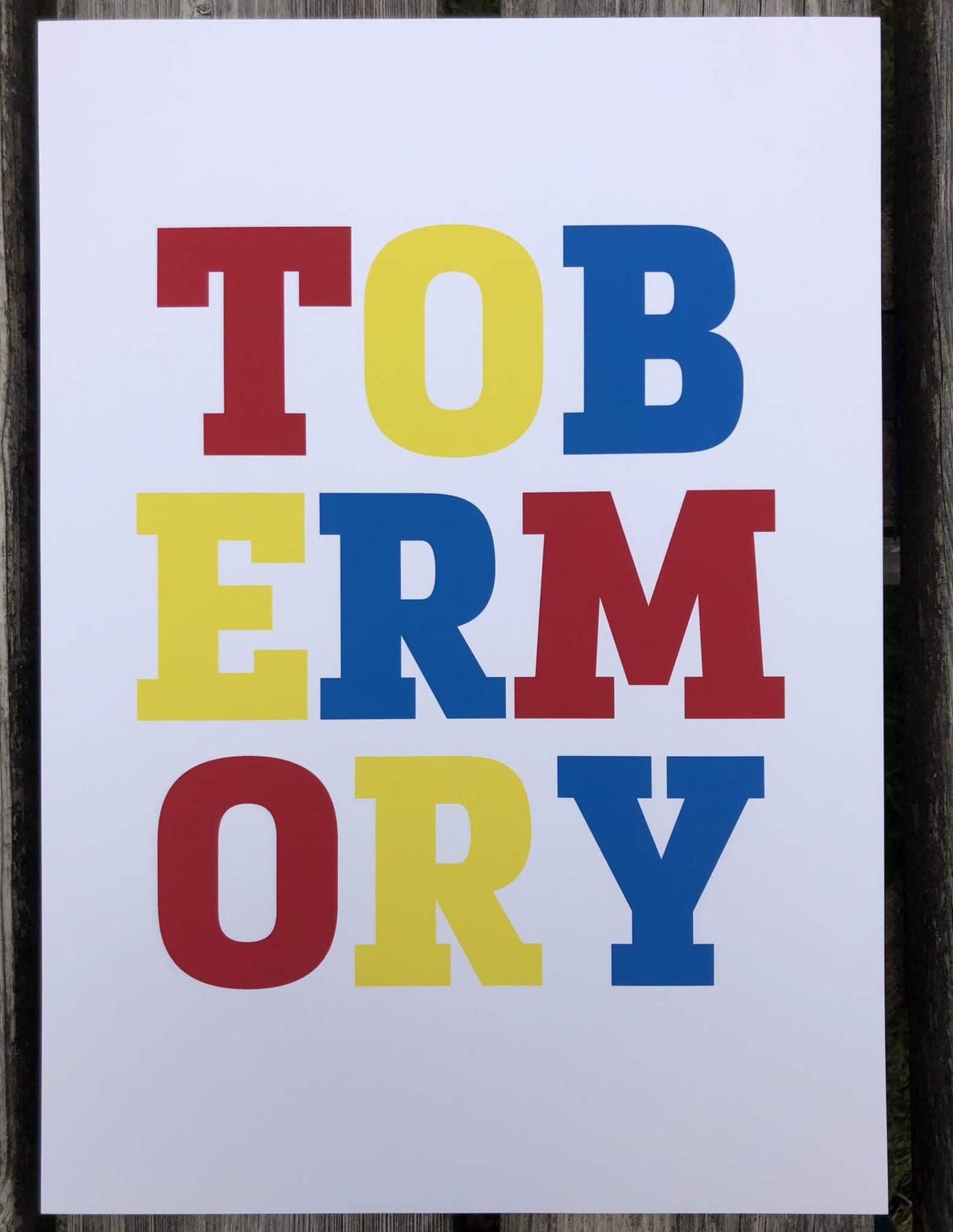 A4 Tobermory Typographic Print