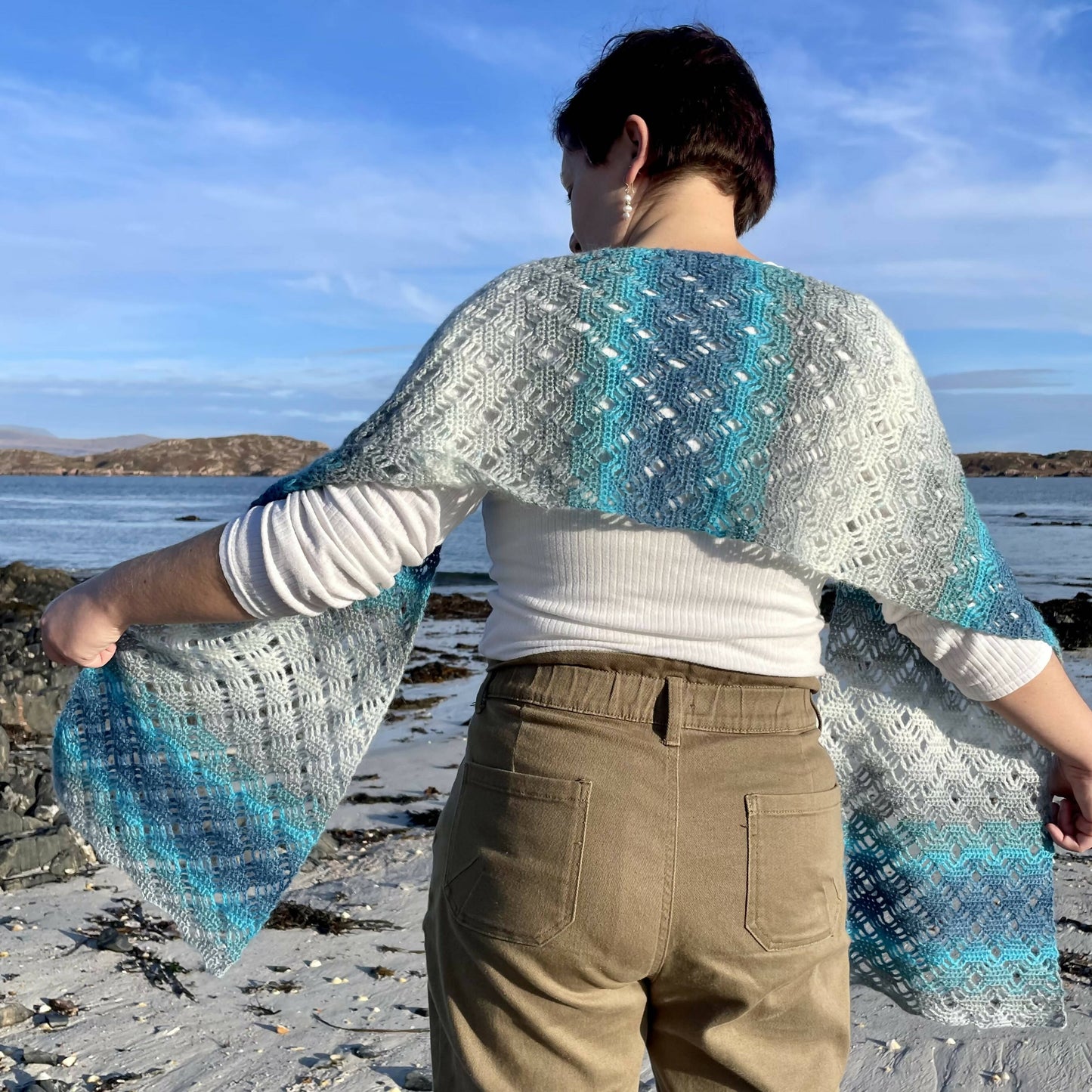 Ice Water Crochet Scarf or Shawl