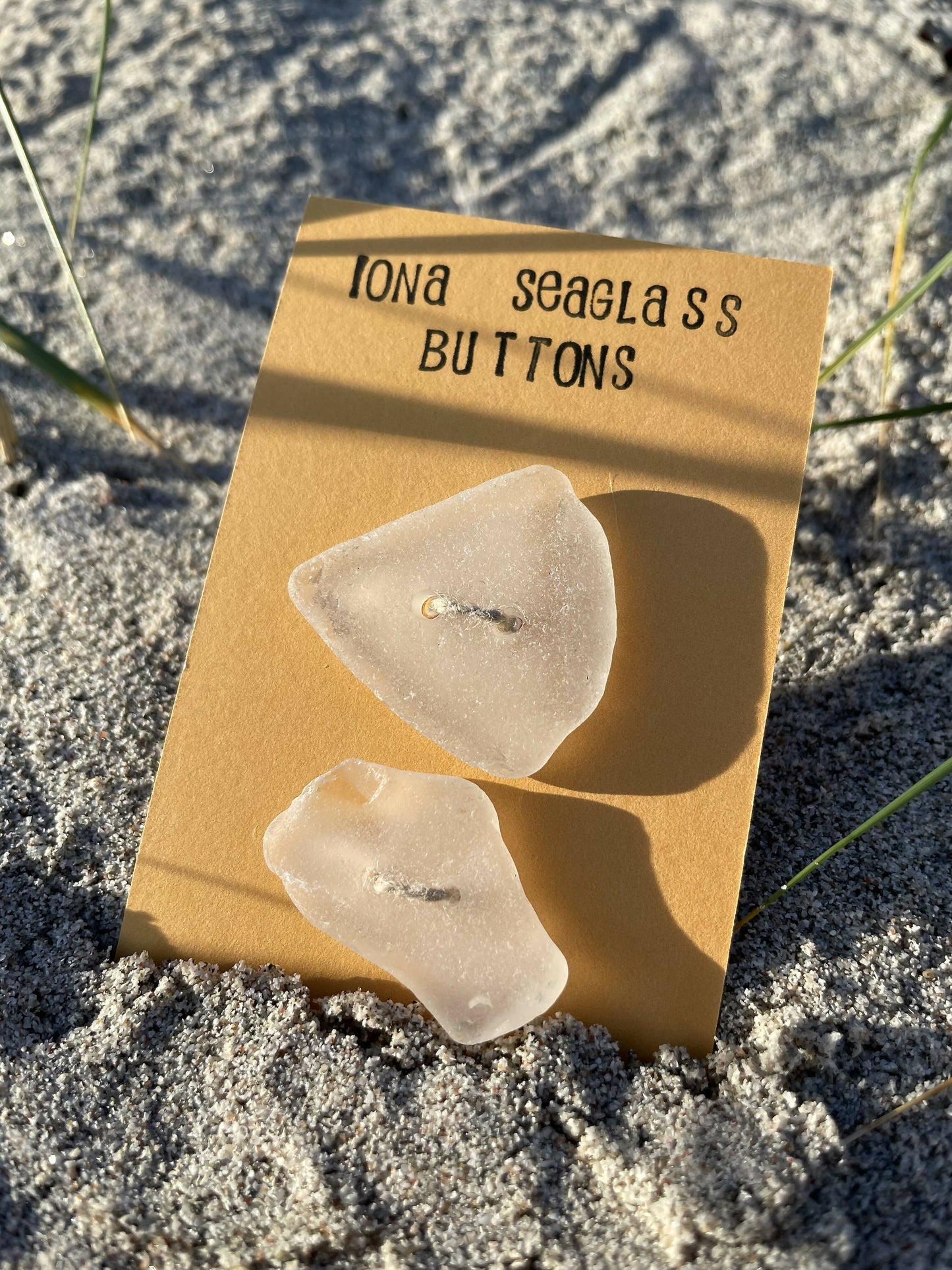 Iona Sea Glass Buttons - 5